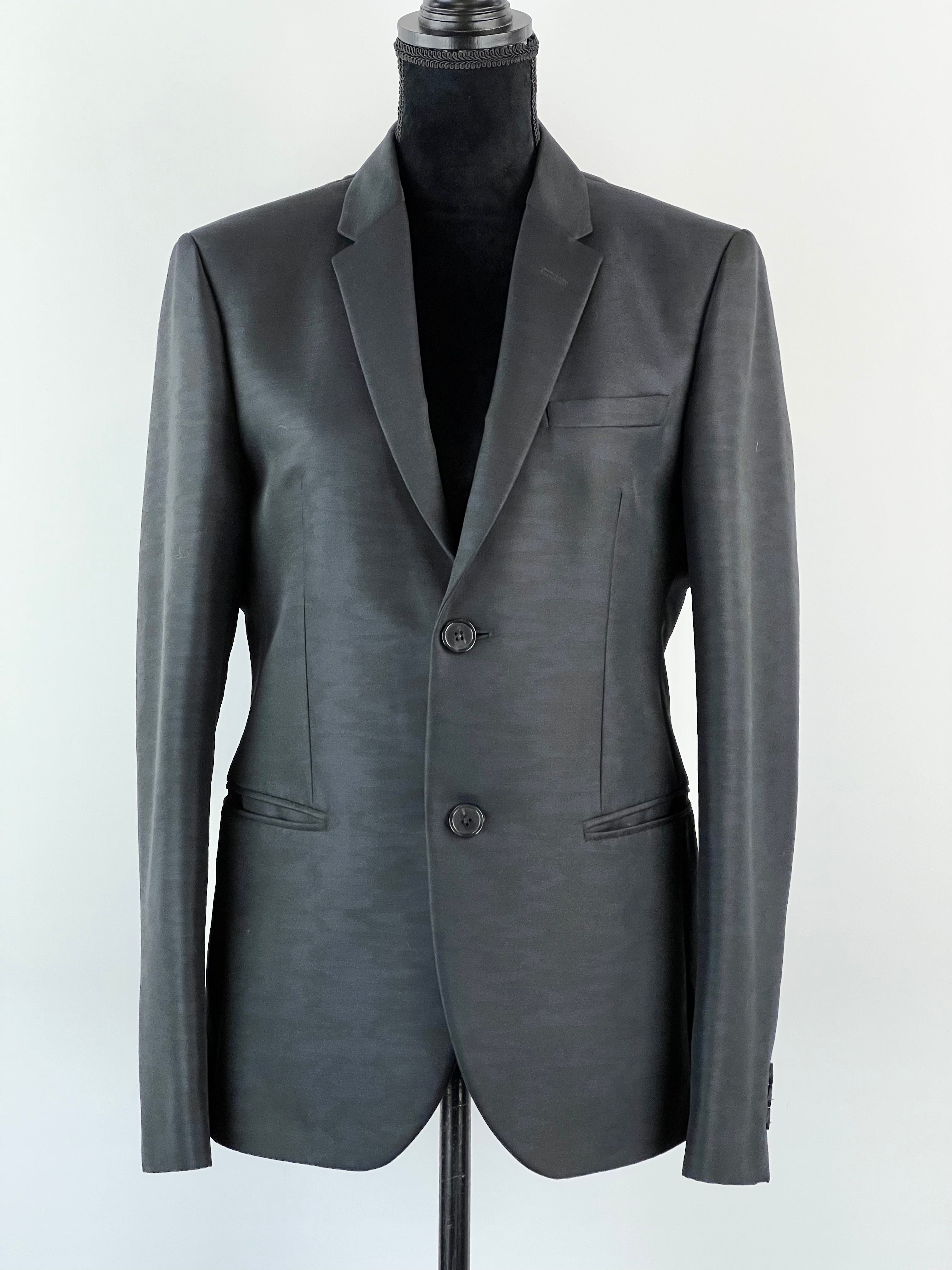Emporio Armani Johnny Line Blue Black Tailored Blazer - S