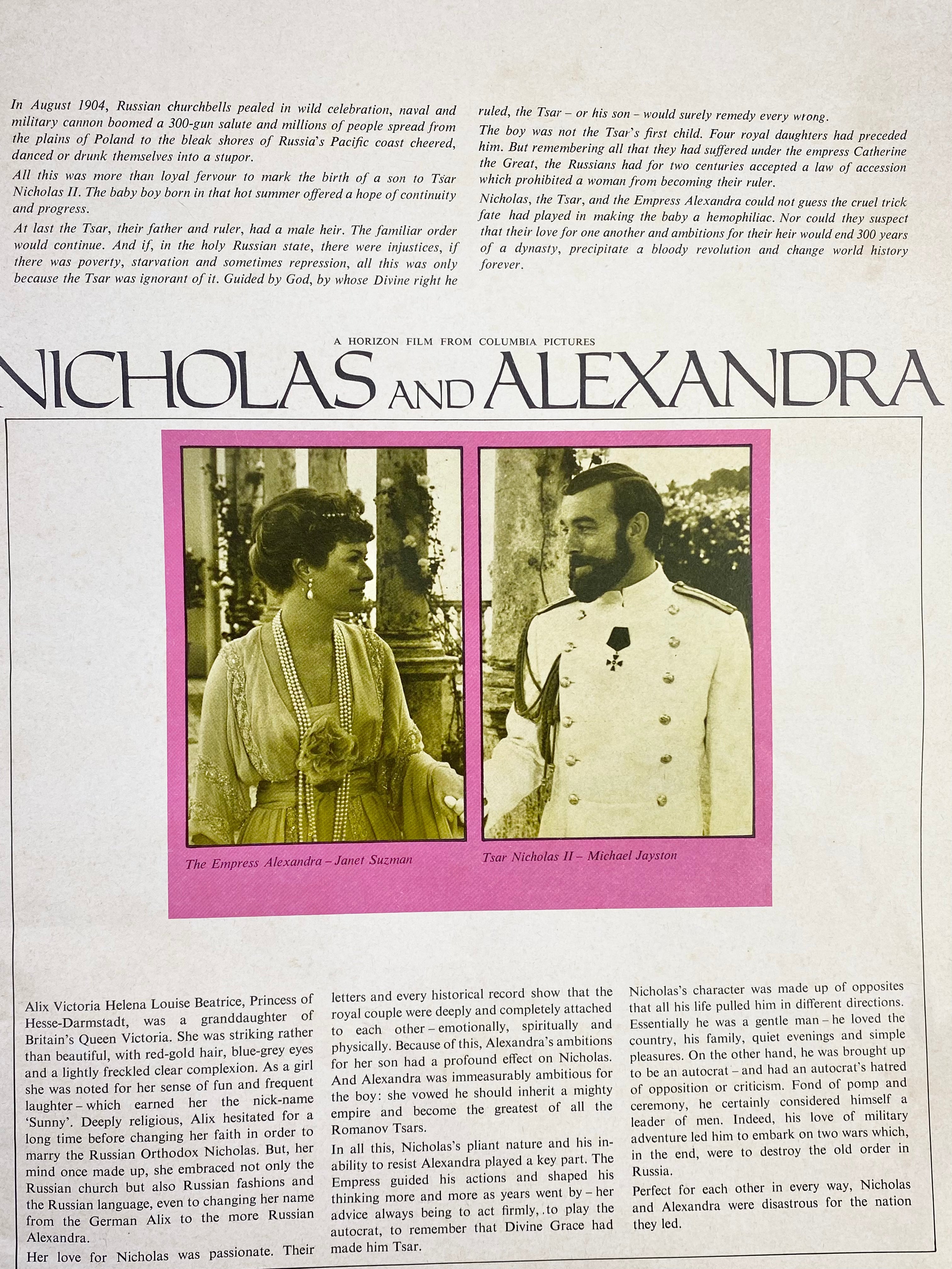 Nicholas & Alexandra Film Guide