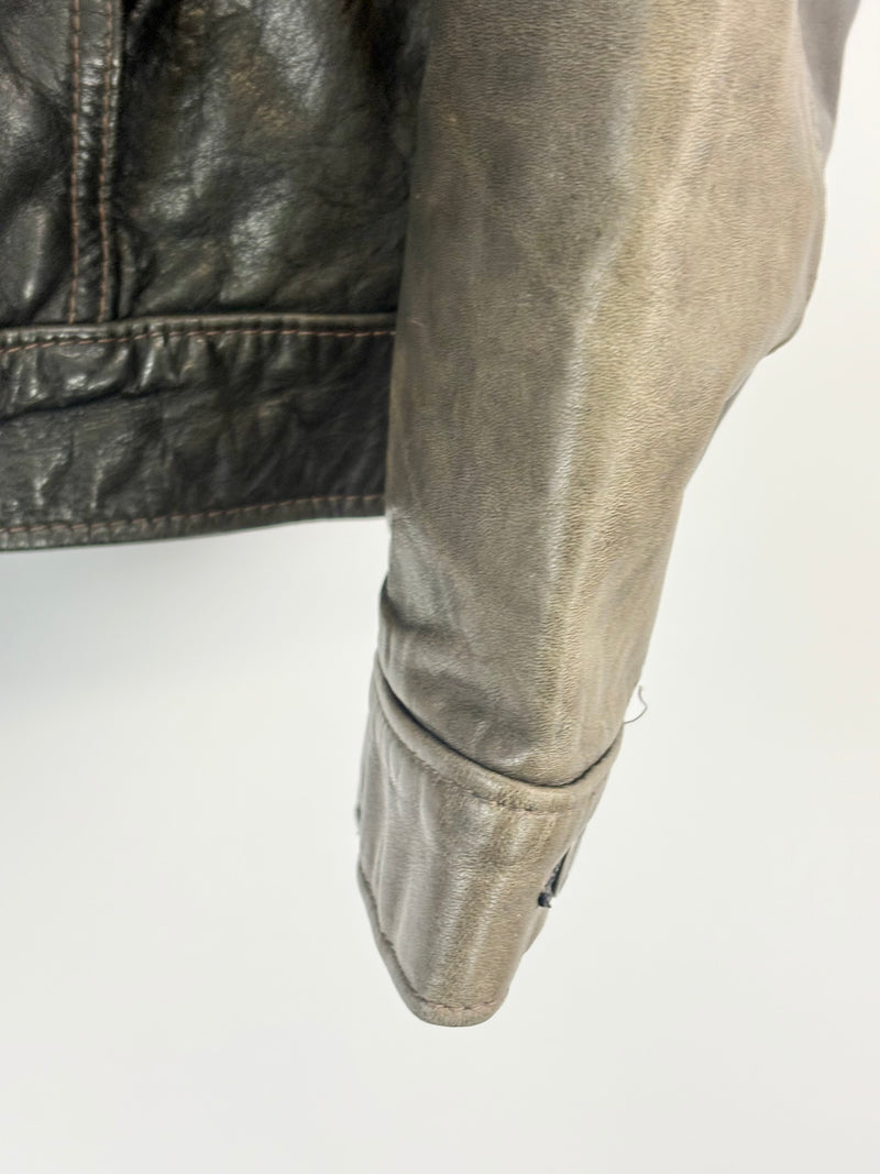 Schott NYC Dark Brown Leather Jacket - M