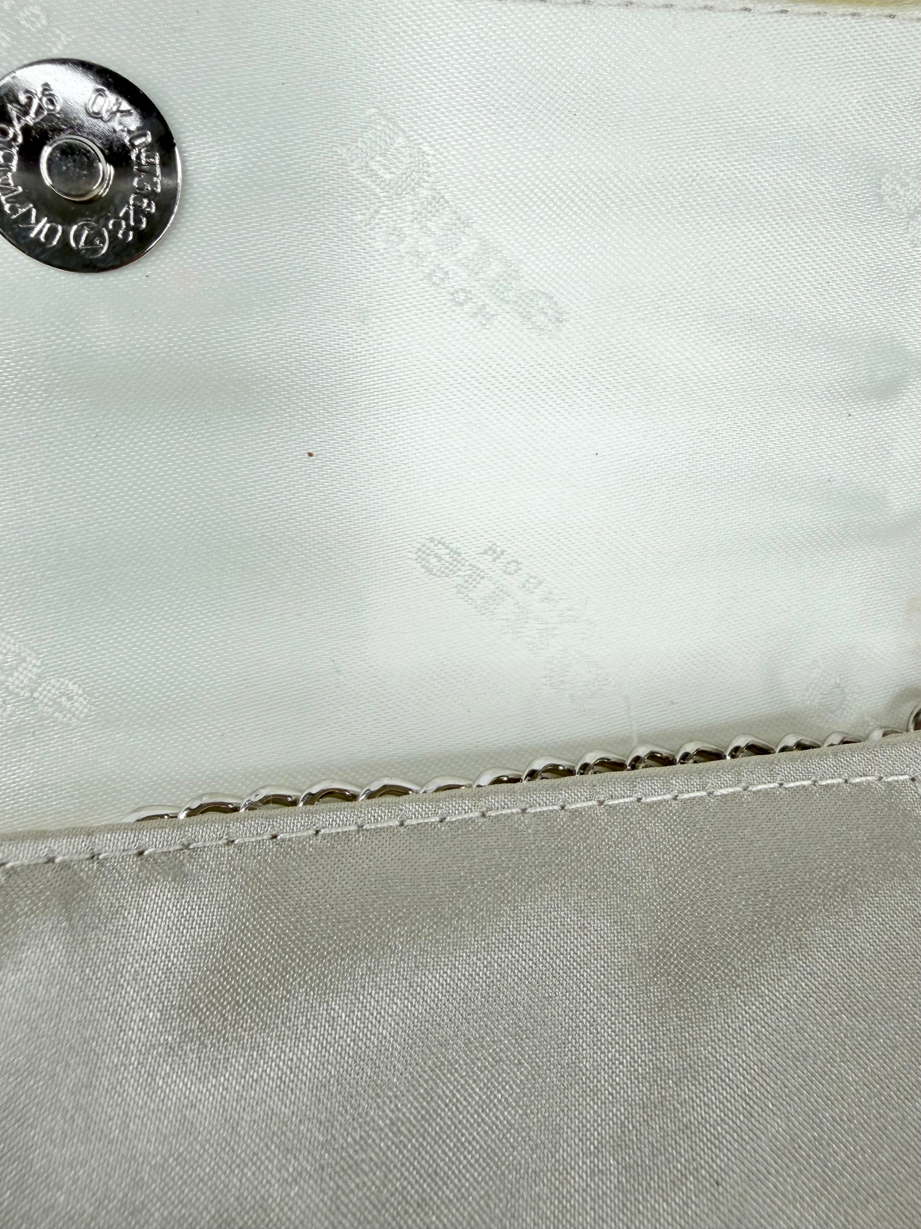 Dune London Silver Beaded Clutch