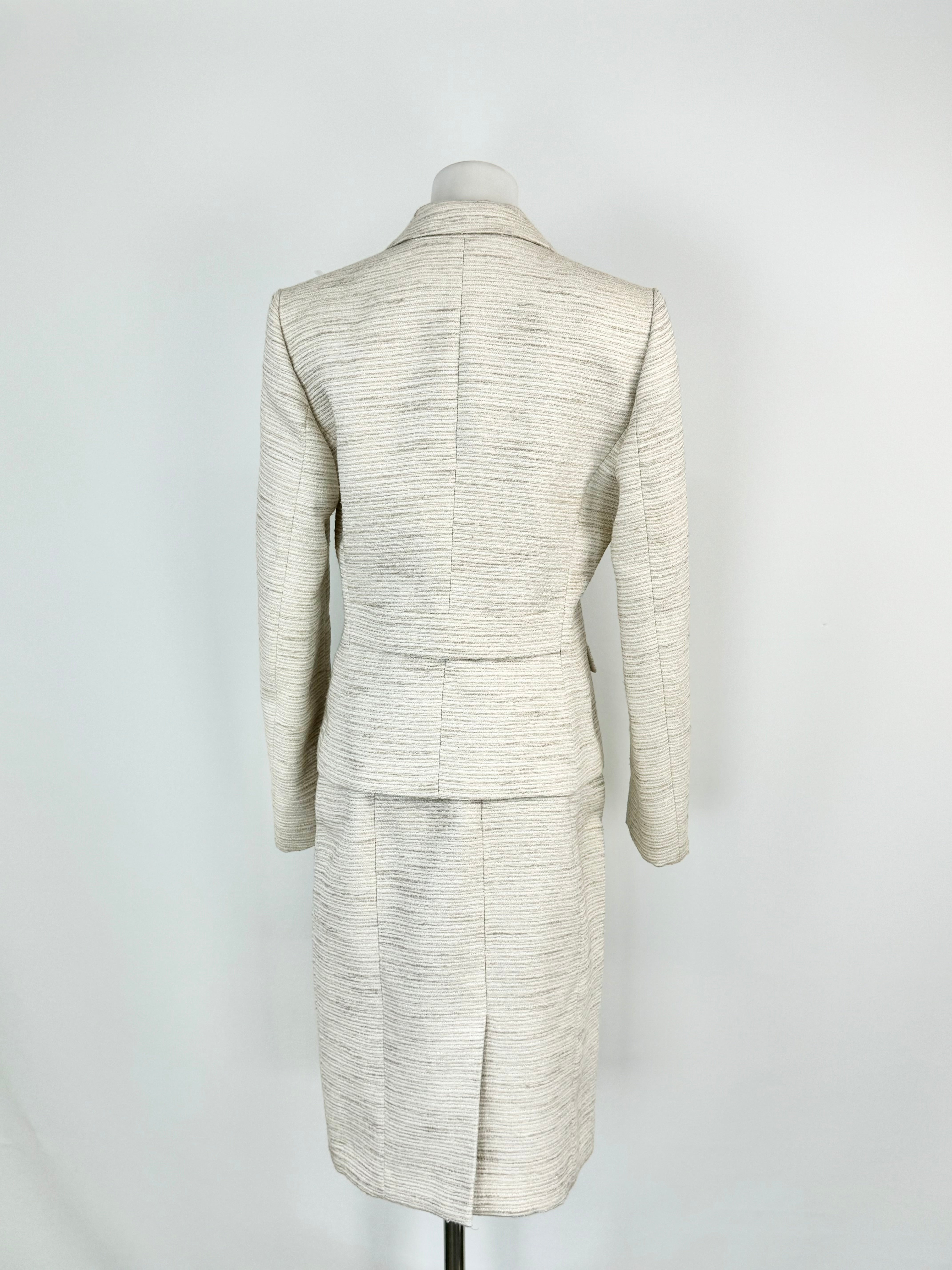 Calvin Klein Silver, White & Cream Woven 2 Pce Suit - AU10