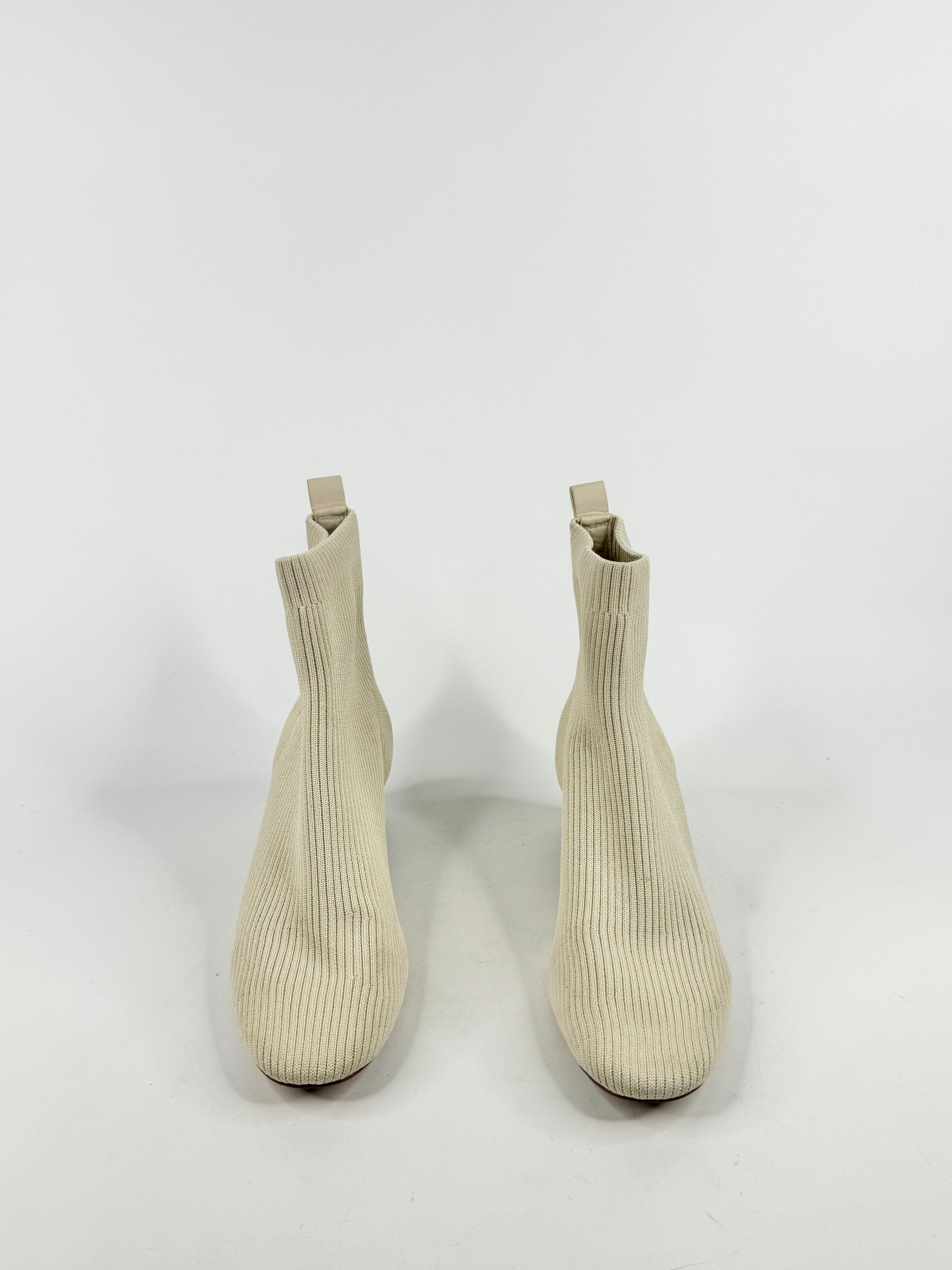 Everlane Ecru Knit Ankle Boots - EU40.5