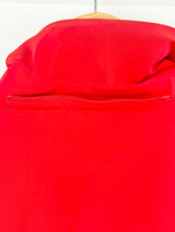 Toni Sailer Red & White Padded Ski Jacket - M