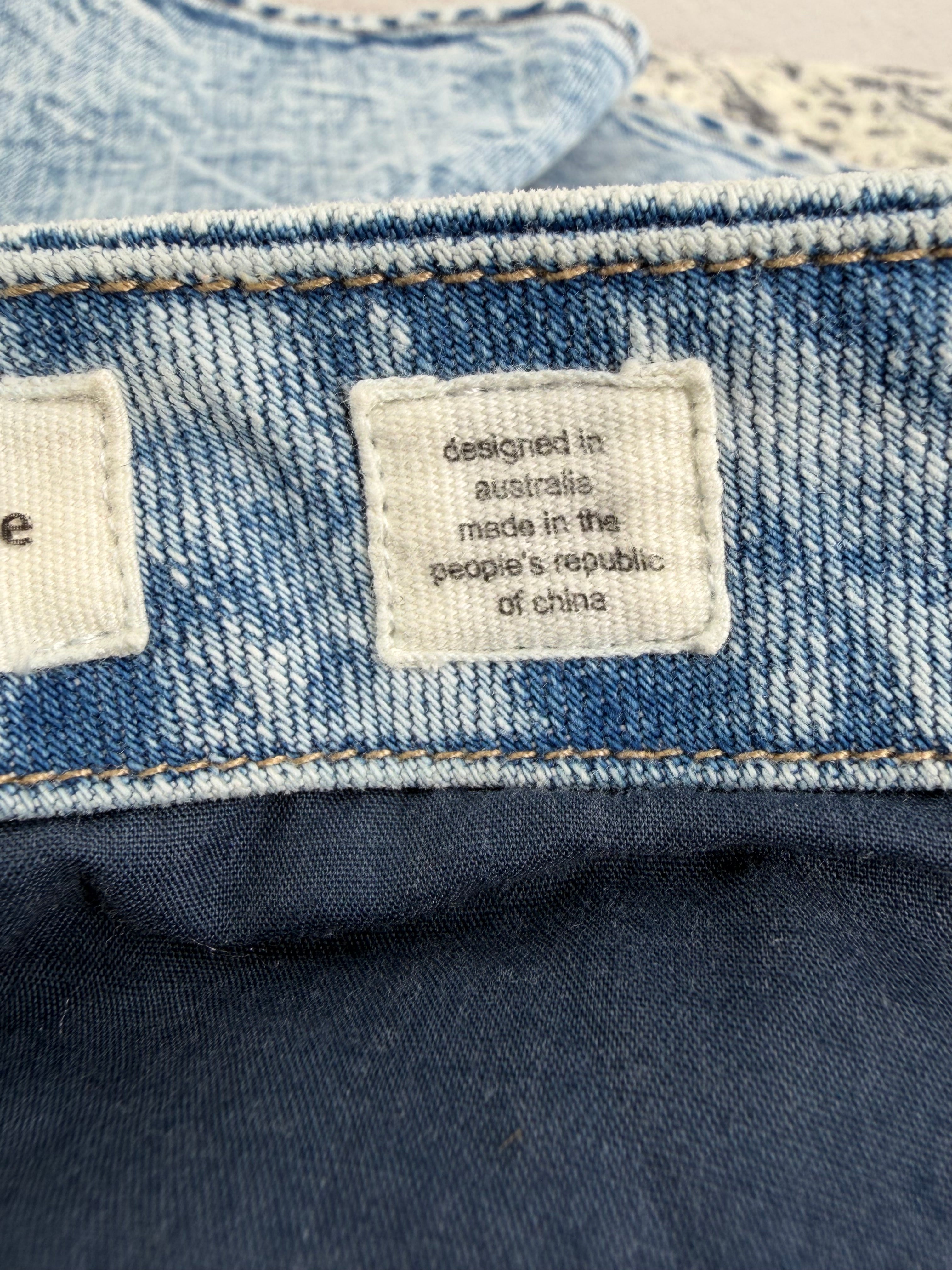 Sass & Bide Light Stonewash Peplum Denim Skirt - AU12