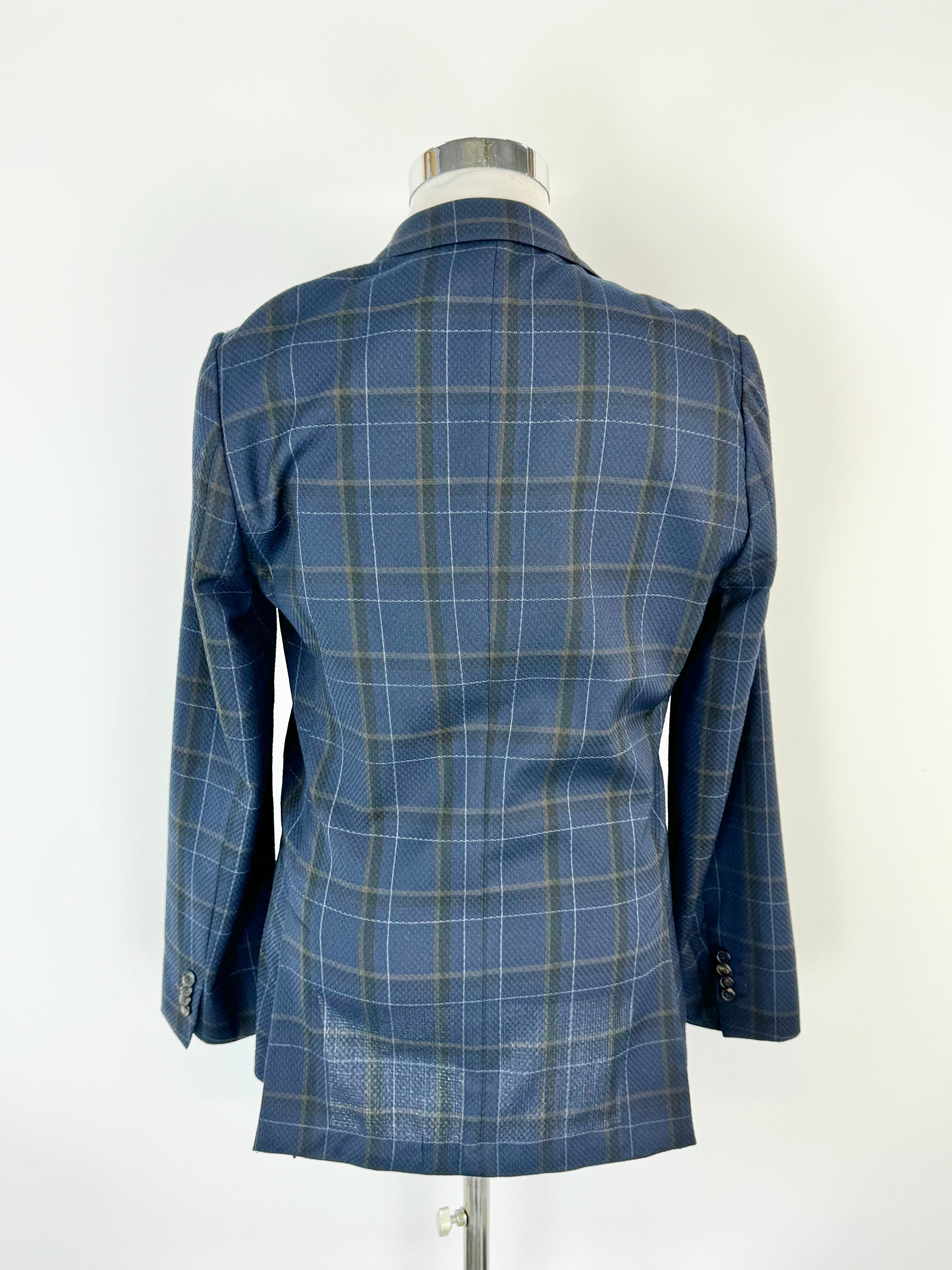 Paul Smith Soho Fit Blue Plaid Wool Suit - 40/50R