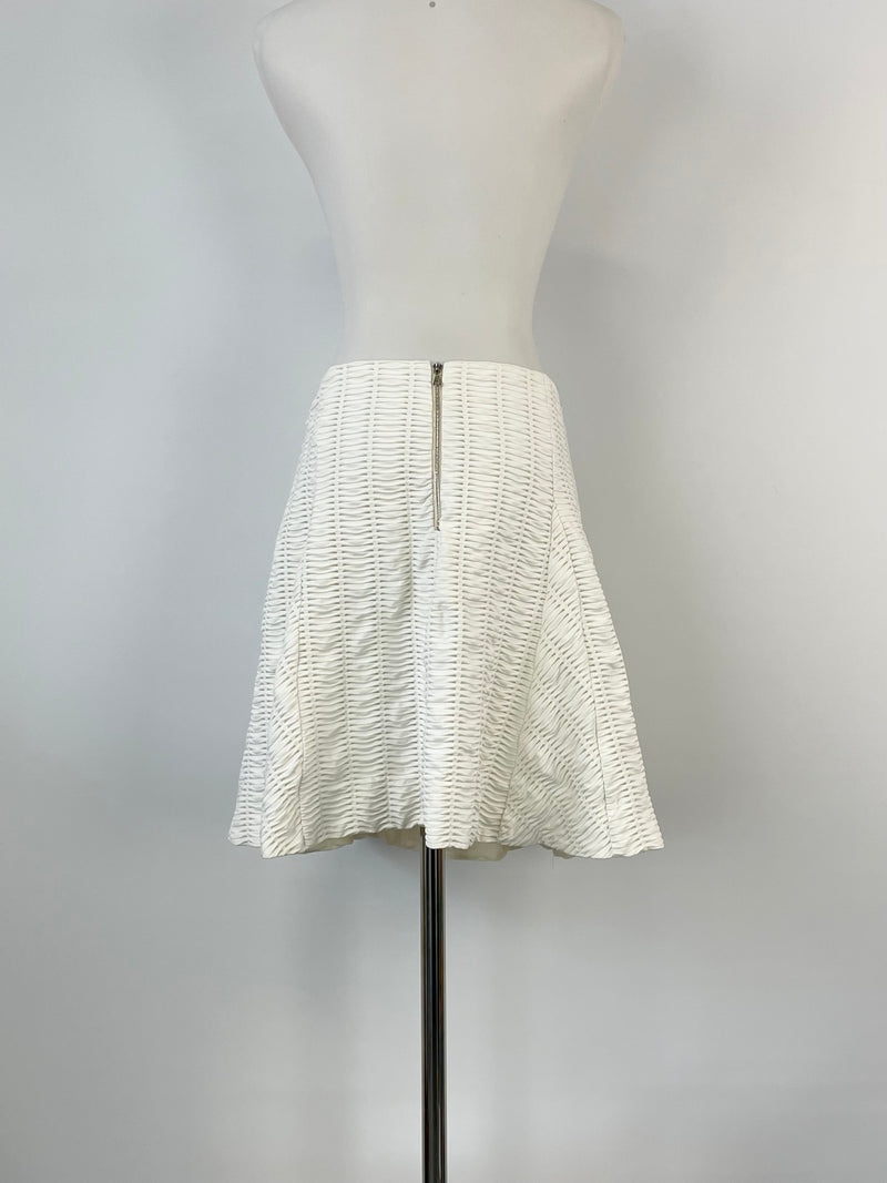 Rag & Bone Ivory Wave-Textured Midi Skirt - AU8/10