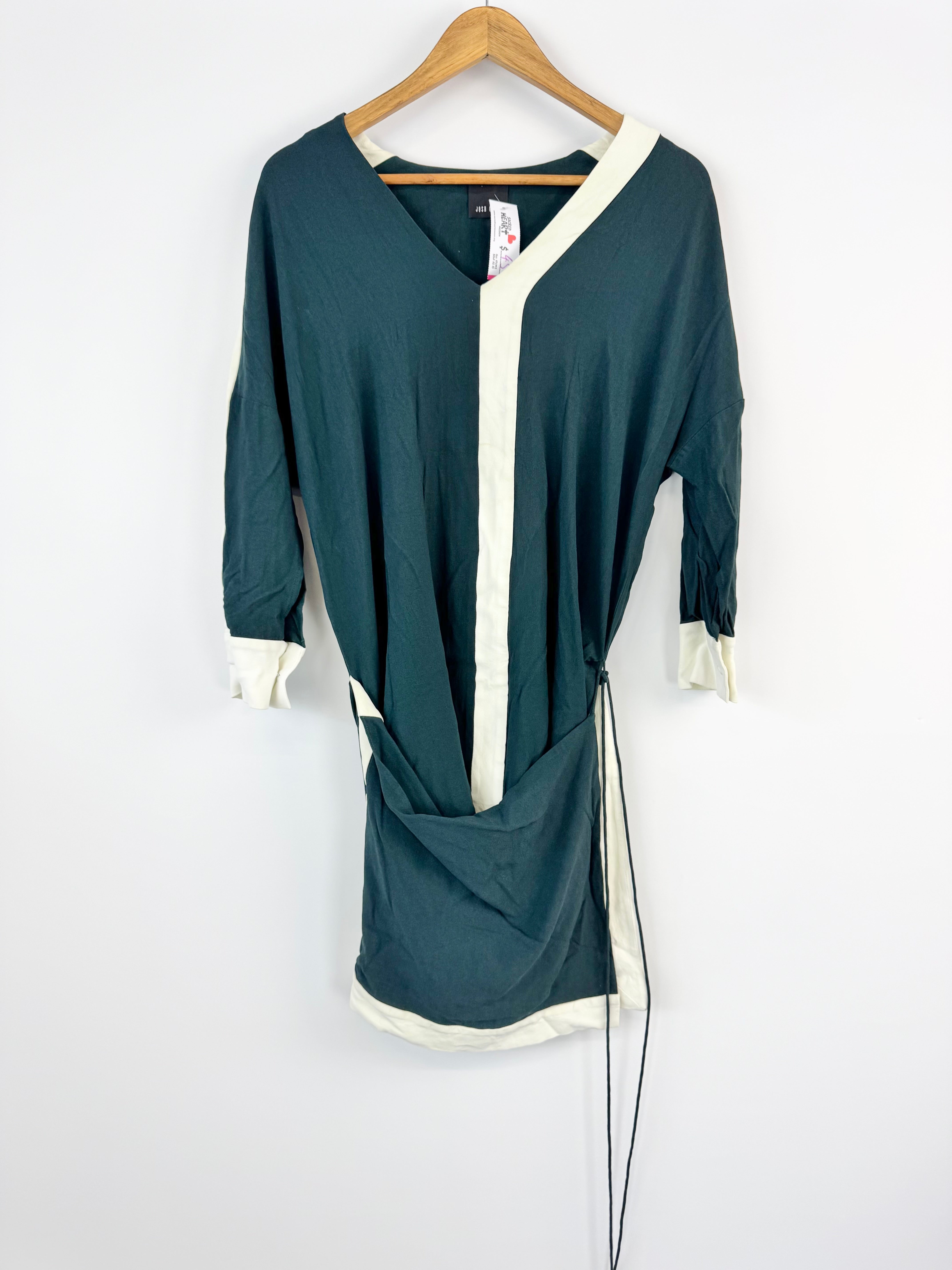Josh Goot Dark Green & Cream Over the Knee Tunic - AU6