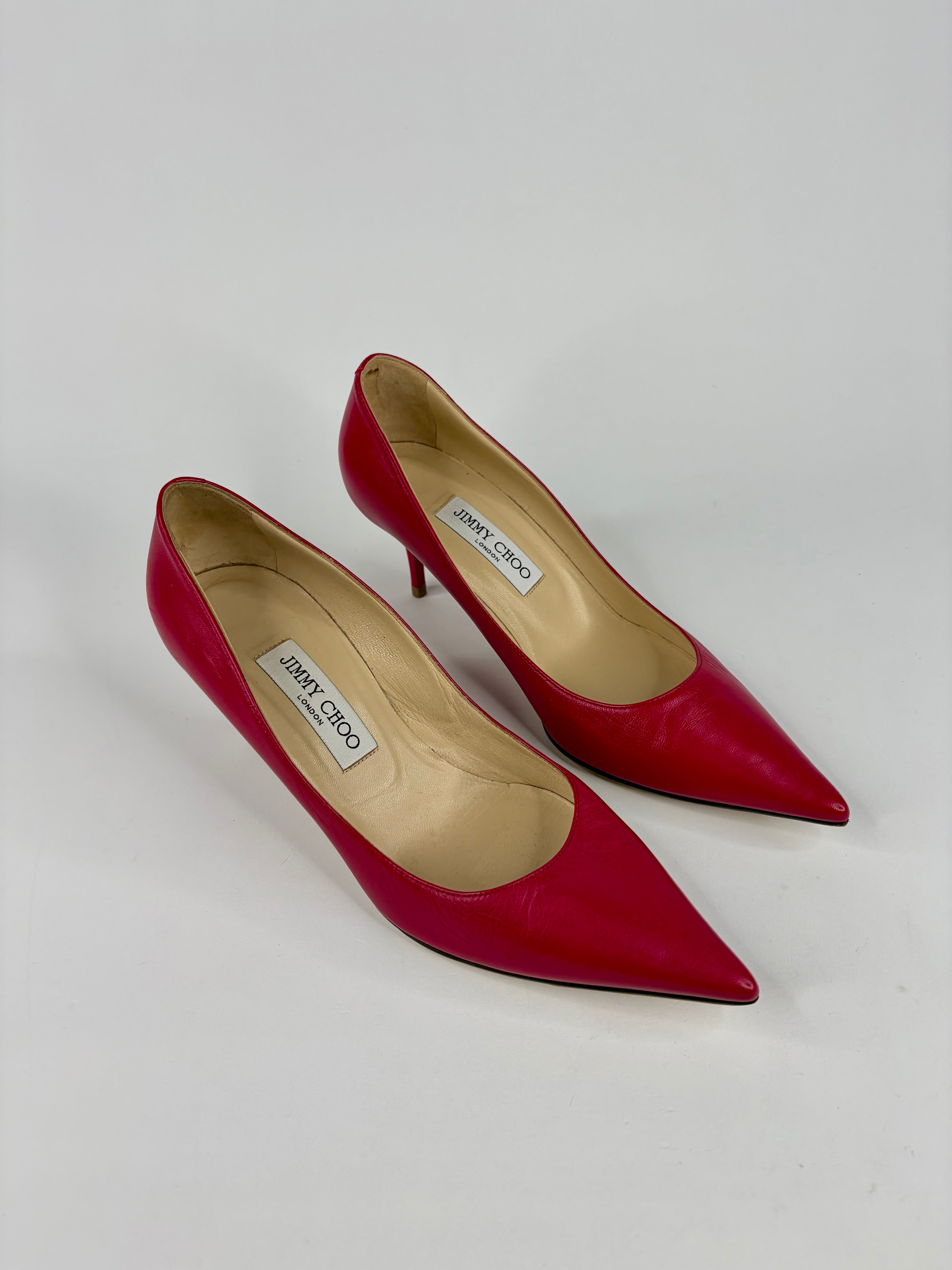 Jimmy Choo Raspberry Pink Kitten Heel - EU39