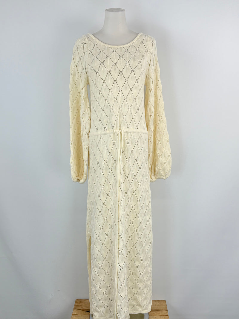 Kivari Ivory 'Claudia' Scoop Back Knit Dress - AU10