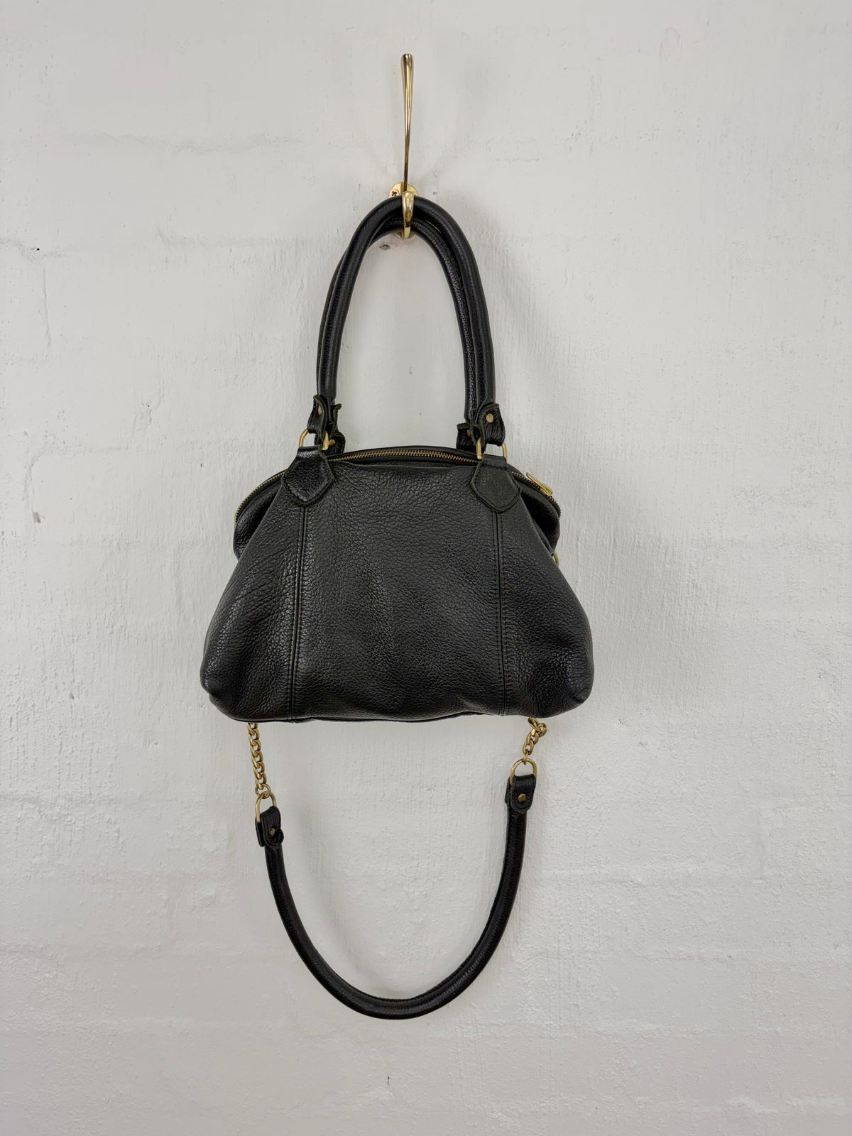Deadly Ponies Grained Leather Shoulder Bag