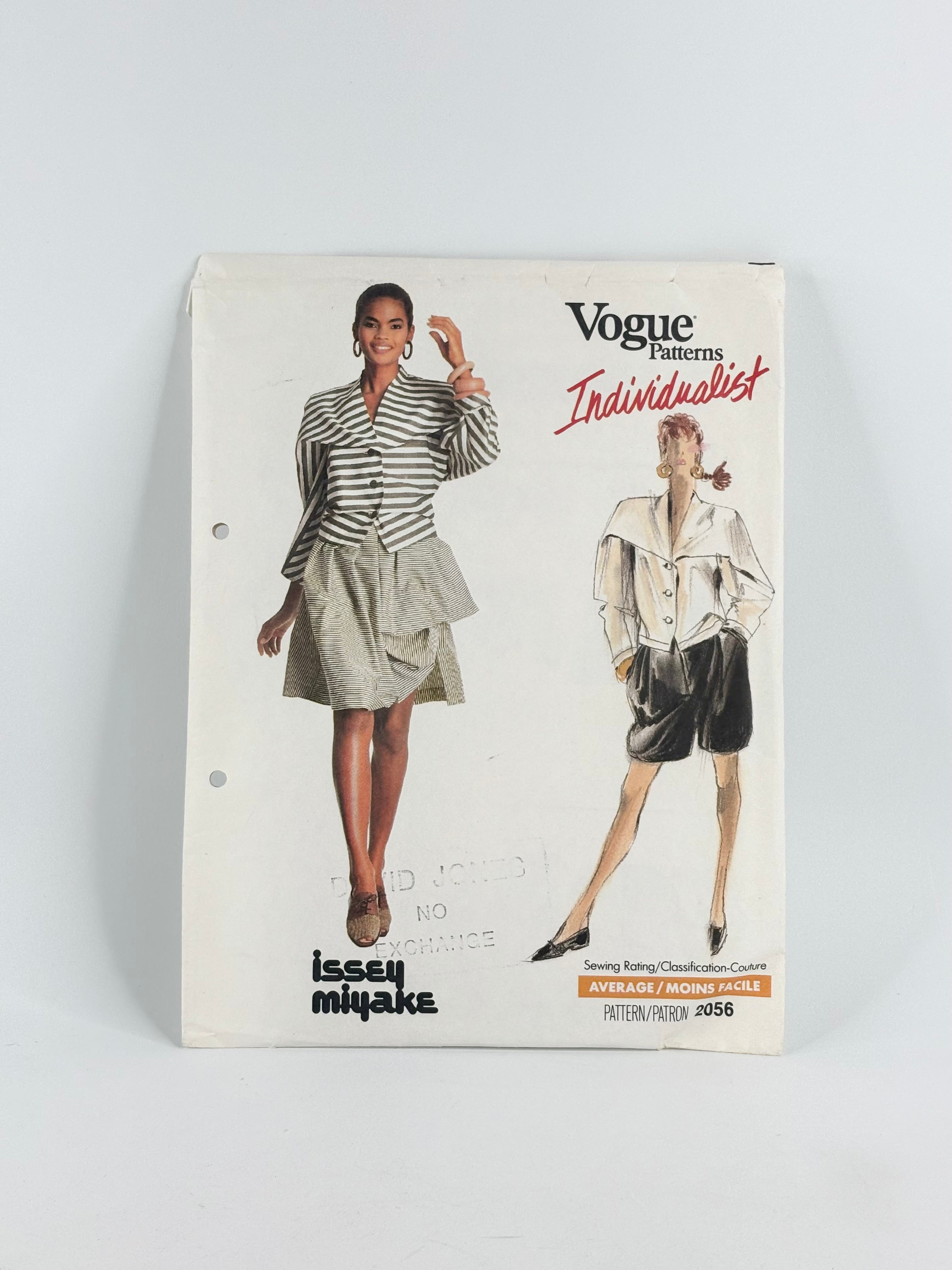 Vogue Patterns Individualist Issey Miyake Top, Skirt & Shorts: No. 2056 - Size 8