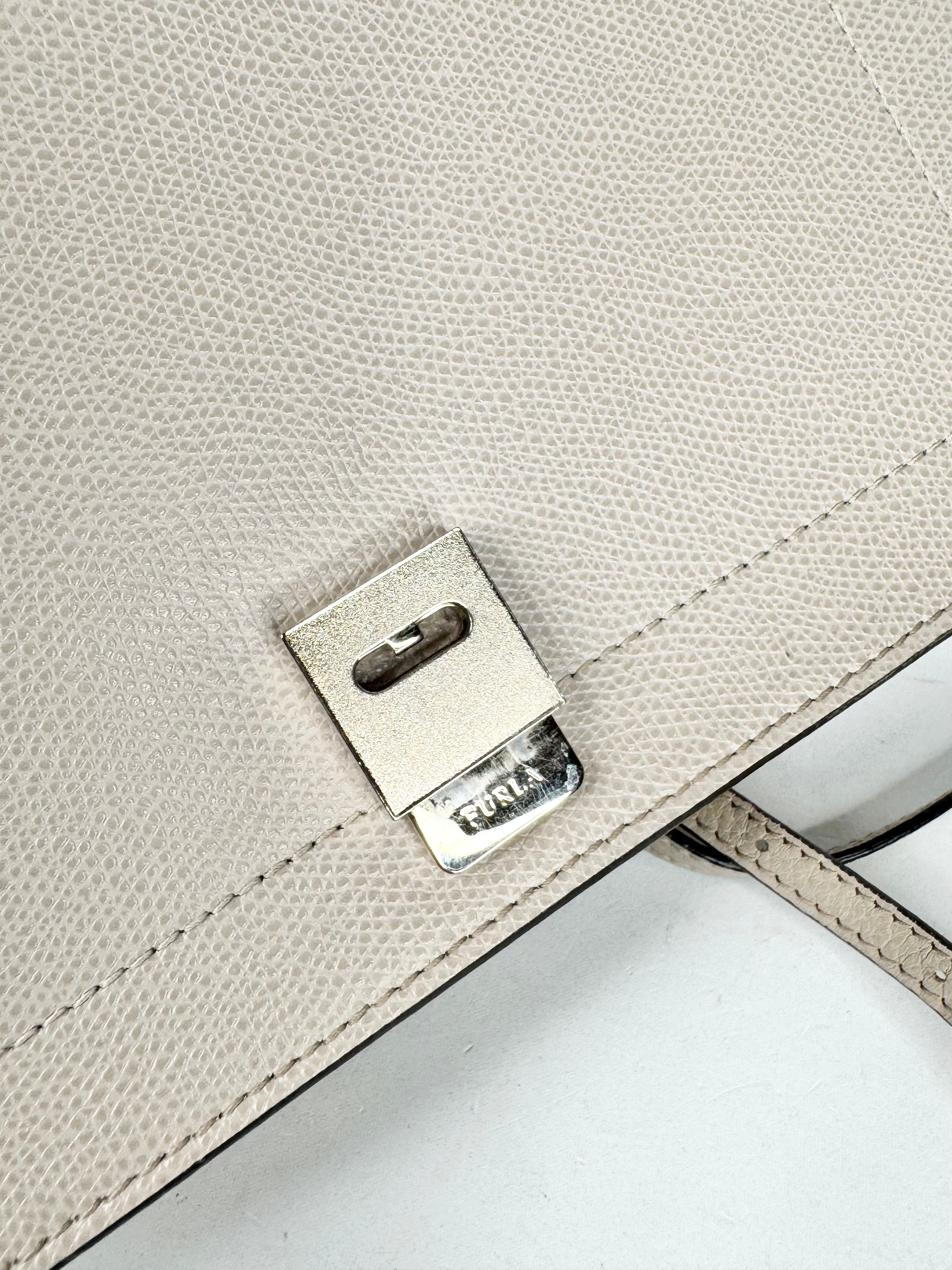 Furla Cement Leather Cross Body Bag