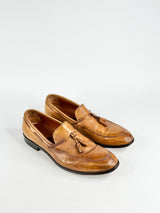 Smooth Tan Leather Loafers - EU45