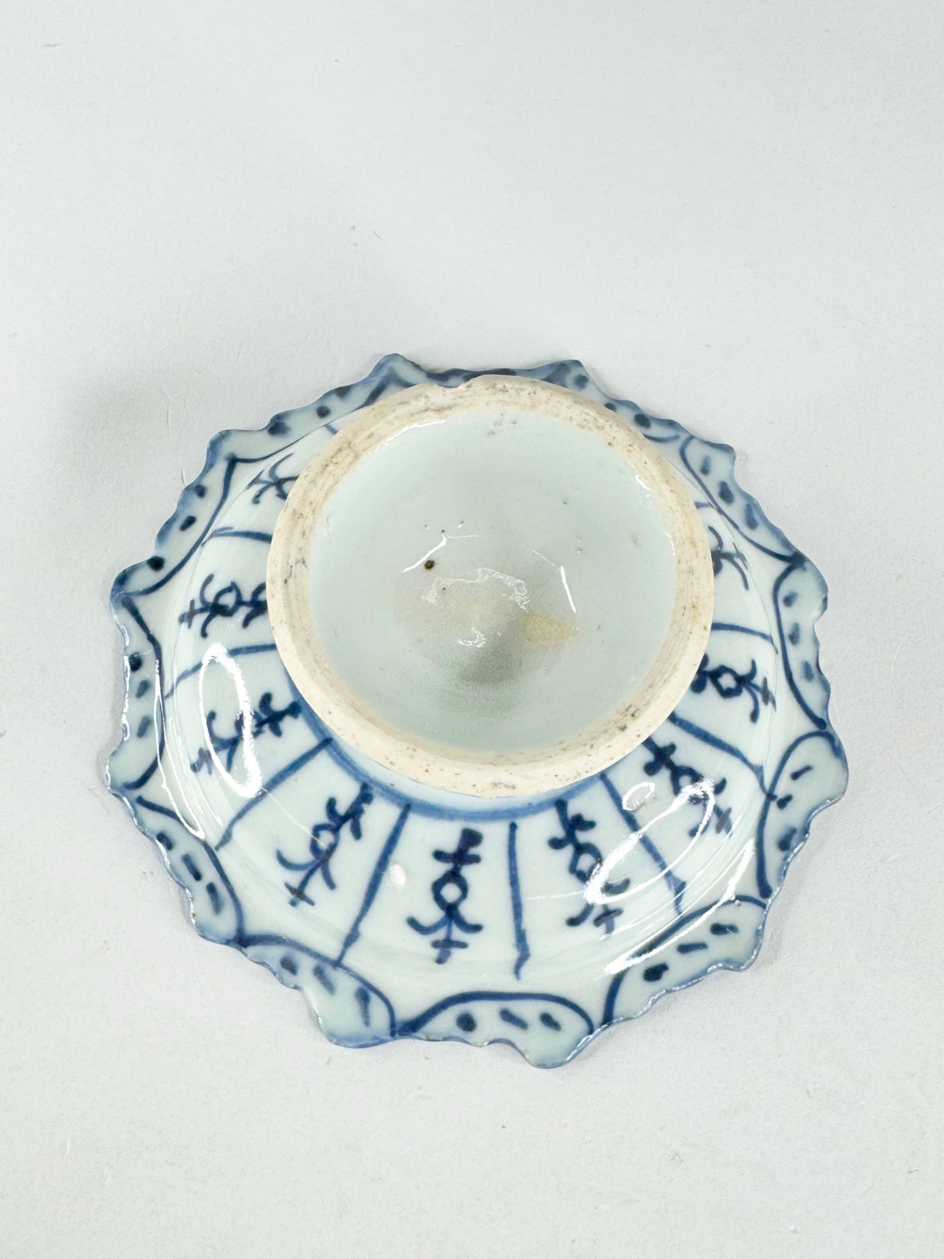 Antique Chinese Blue & White Porcelain Tazza