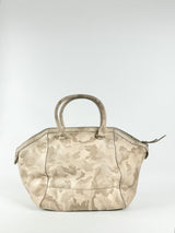 Sambag Grained Beige Camouflage Patterned Handbag