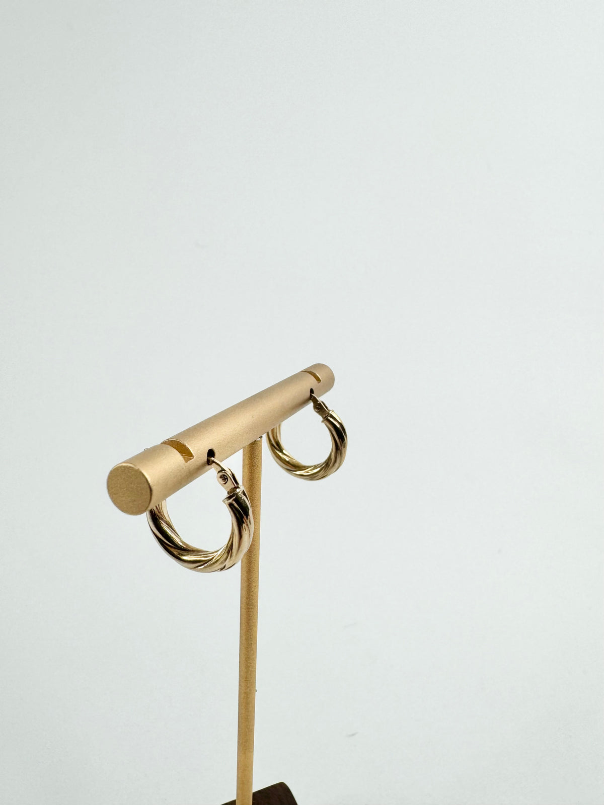 9ct Gold Twisted Hoop Earrings