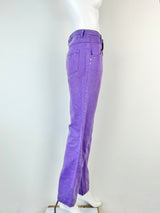 Paloma Wool Iris Purple Mid-Rise Straight Leg Jeans - 36