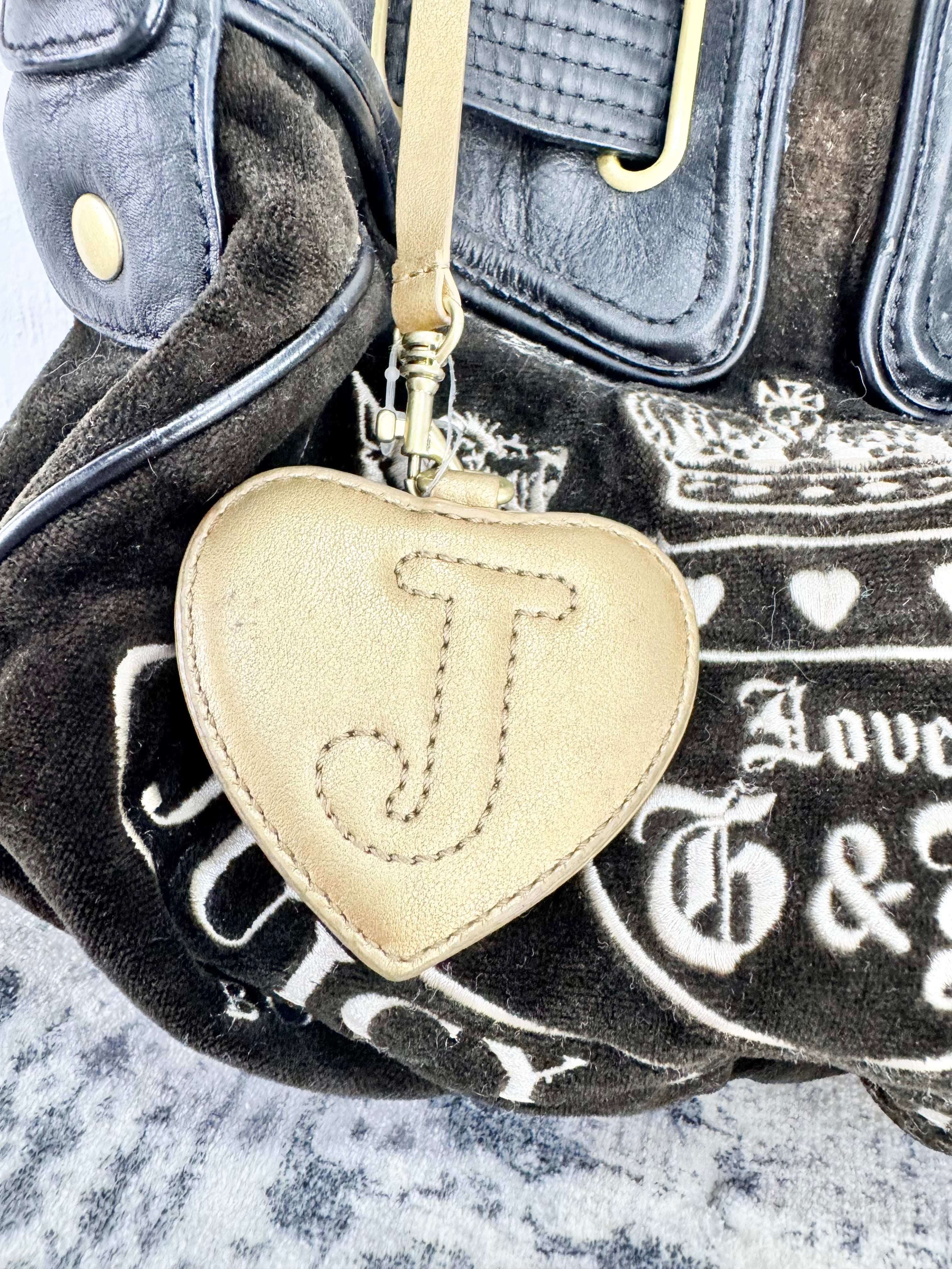 Juicy Couture Brown Velour Y2K Shoulder Bag