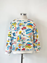 Ken Done Sydney Pattern White Multcolour Pattern Jumper - AU10/12