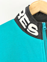 Pleasures Now Two-Tone Teal & Red 1/4 Zip Pullover - M