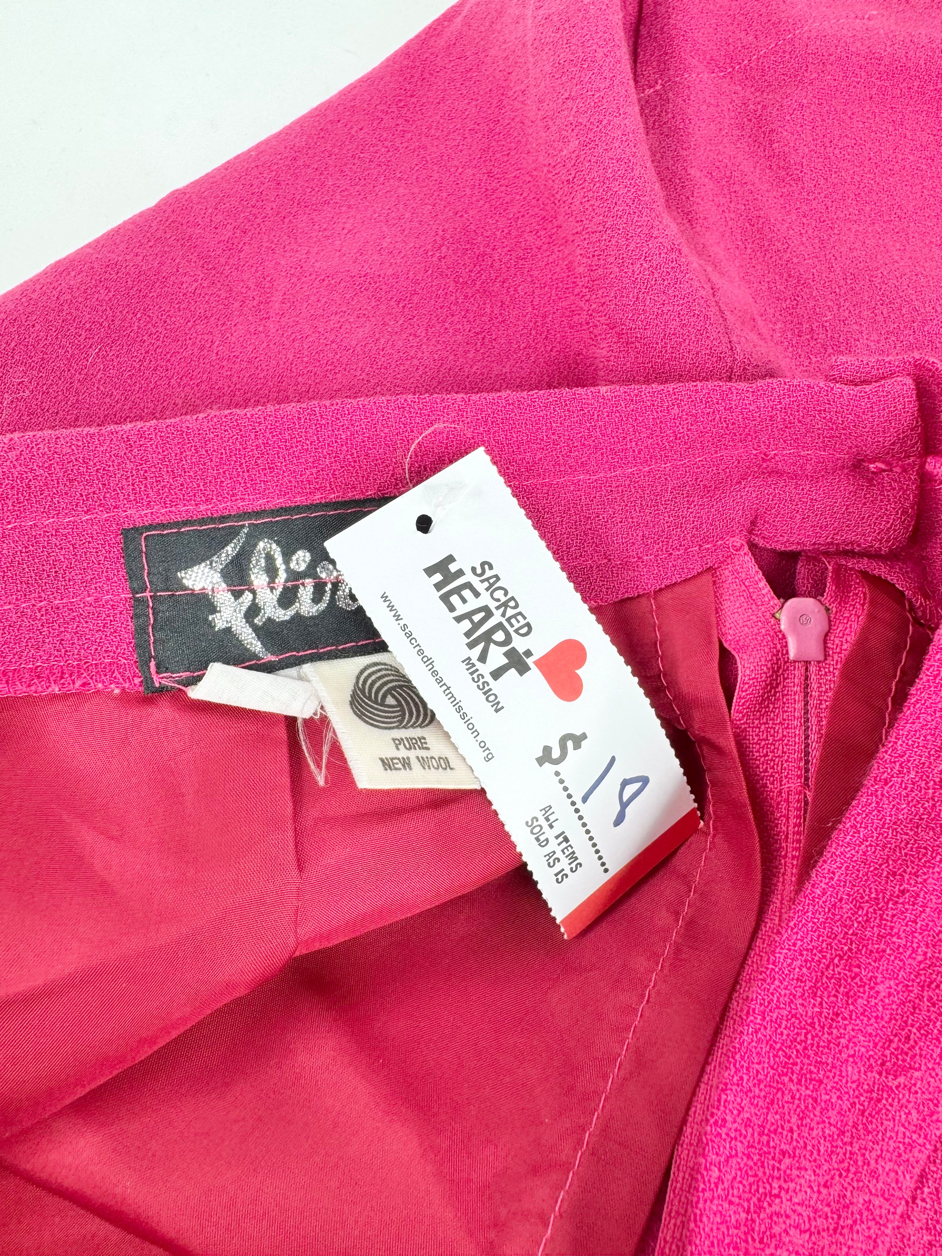 Flirt Hot Pink Vintage Pencil Skirt - AU12