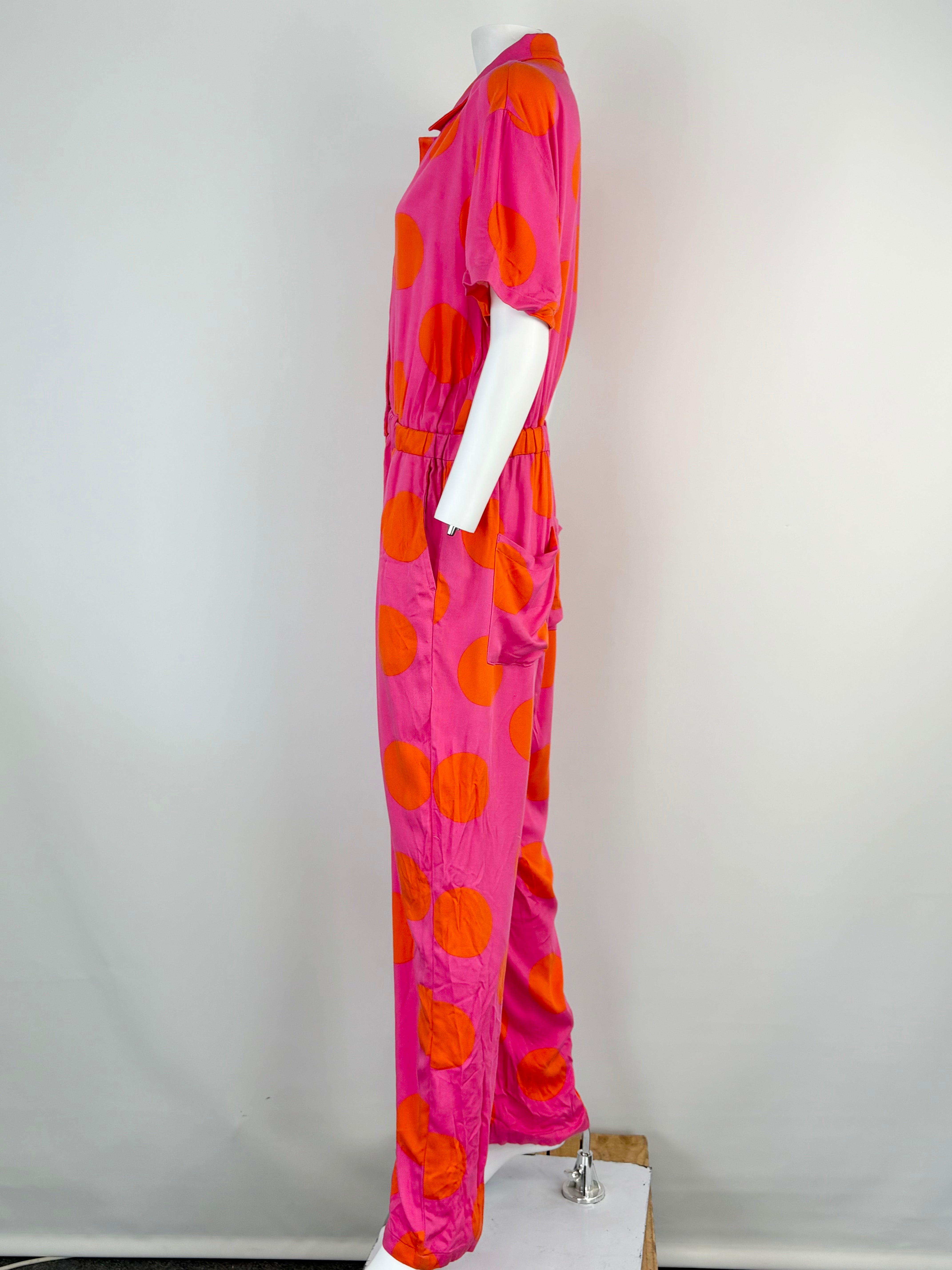 Lazy Oaf Pink & Red Polka-Dot Jumpsuit - AU12