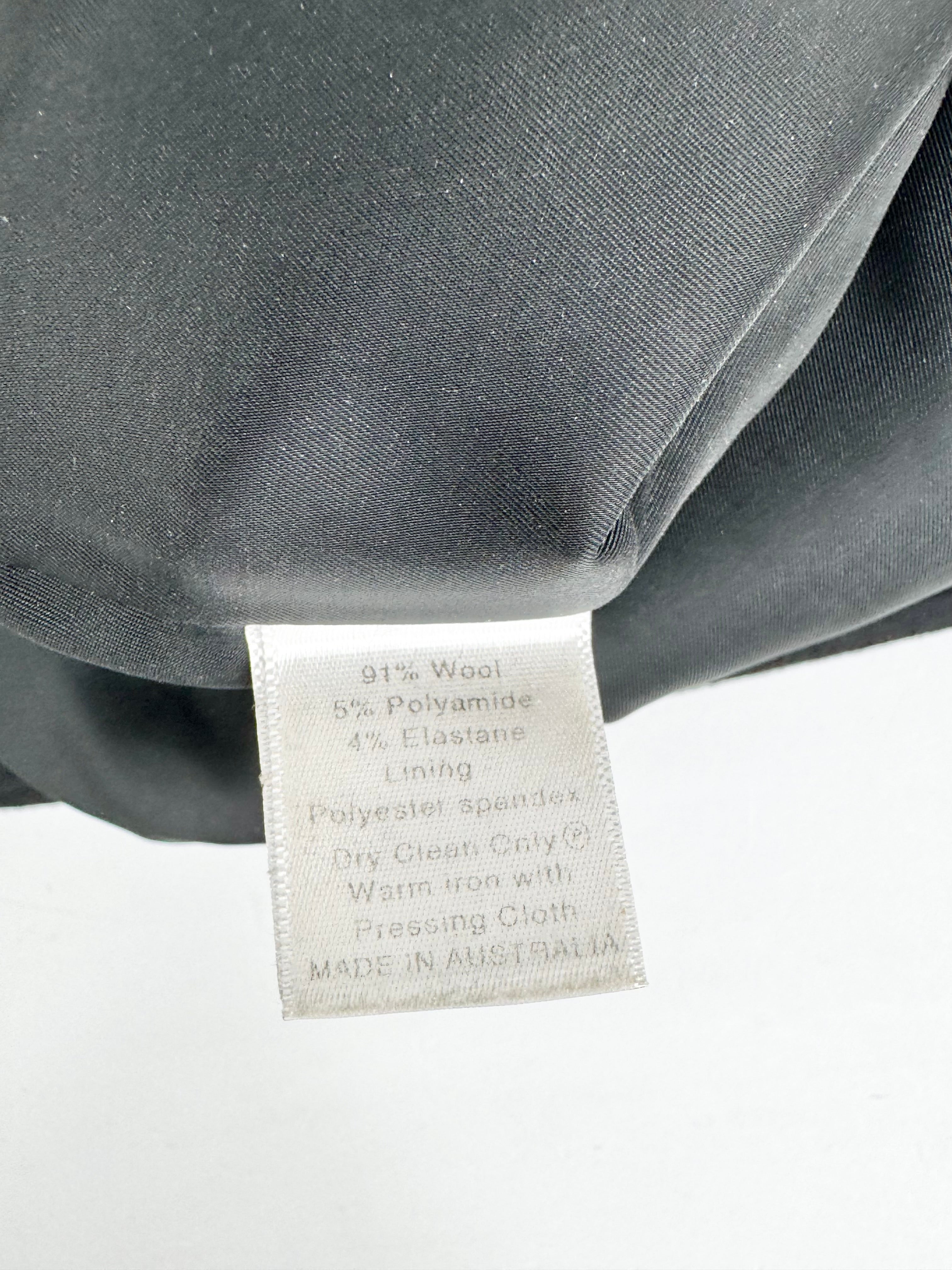 Anna Thomas Black Wool Blend Slacks - AU8