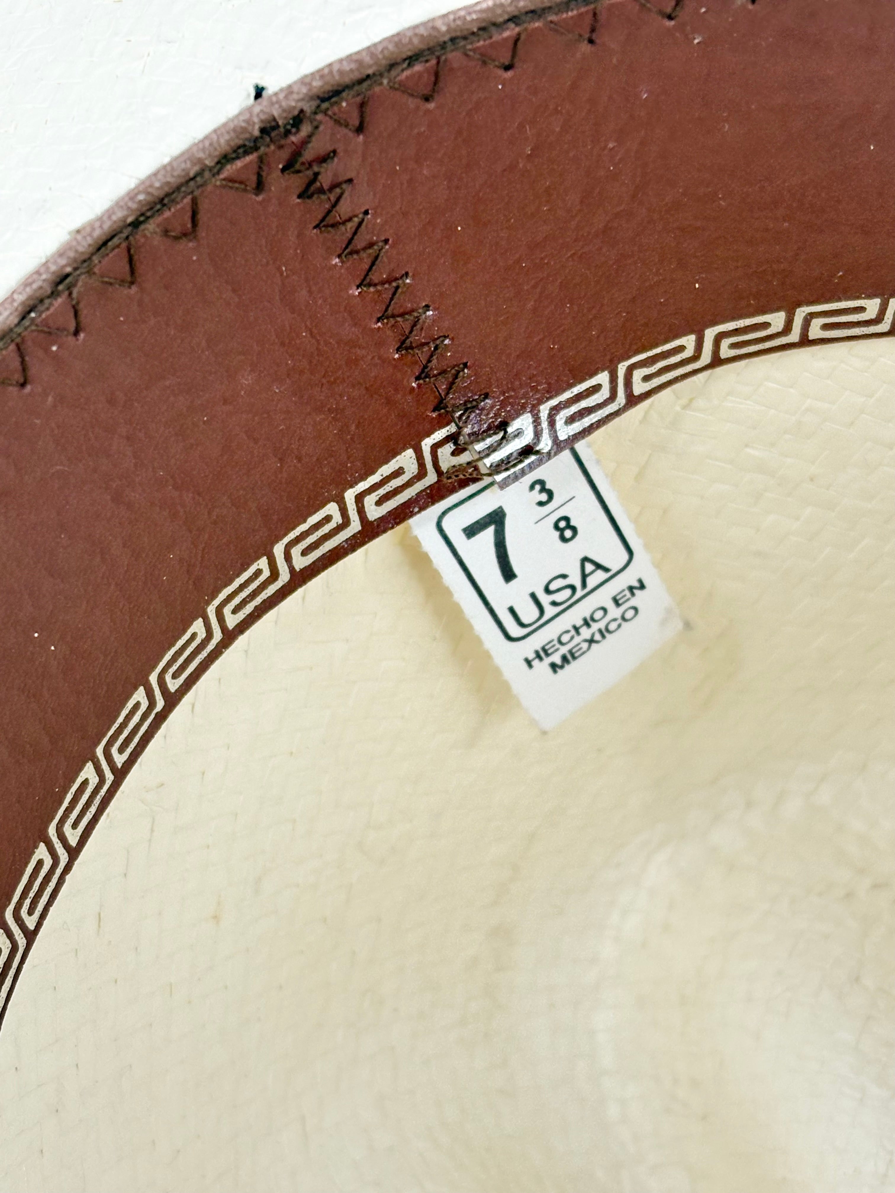 Formosan Vintage White Straw Texan Hat