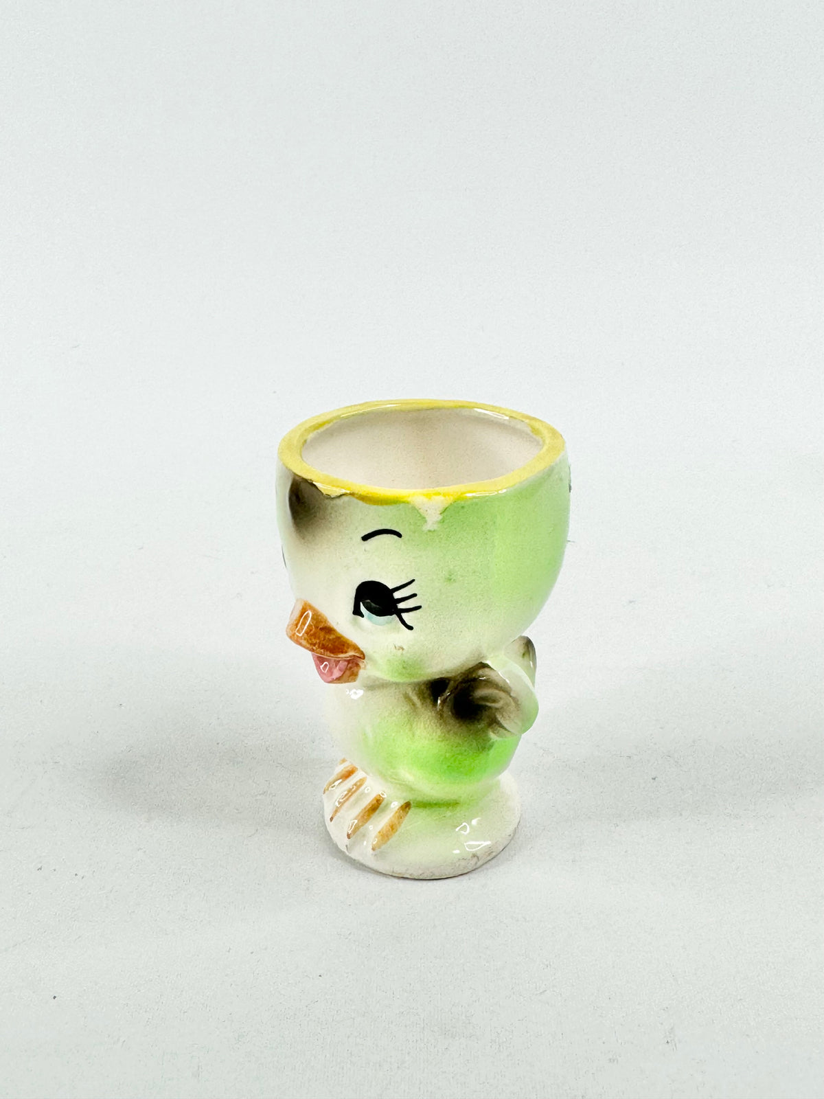 Mid Century Green Chick Egg Cup