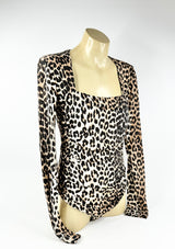 Ganni Leopard Print Bodysuit - AU10