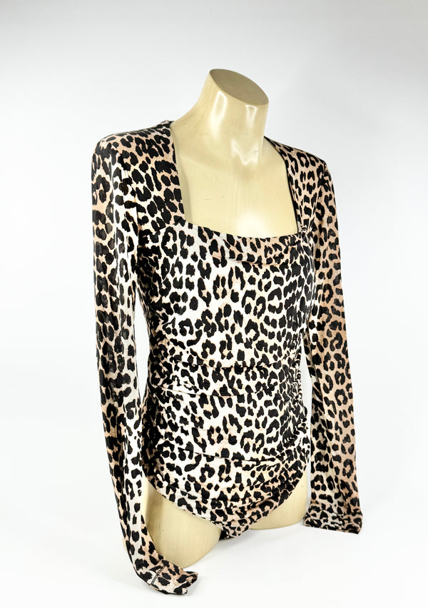 Ganni Leopard Print Bodysuit - AU10