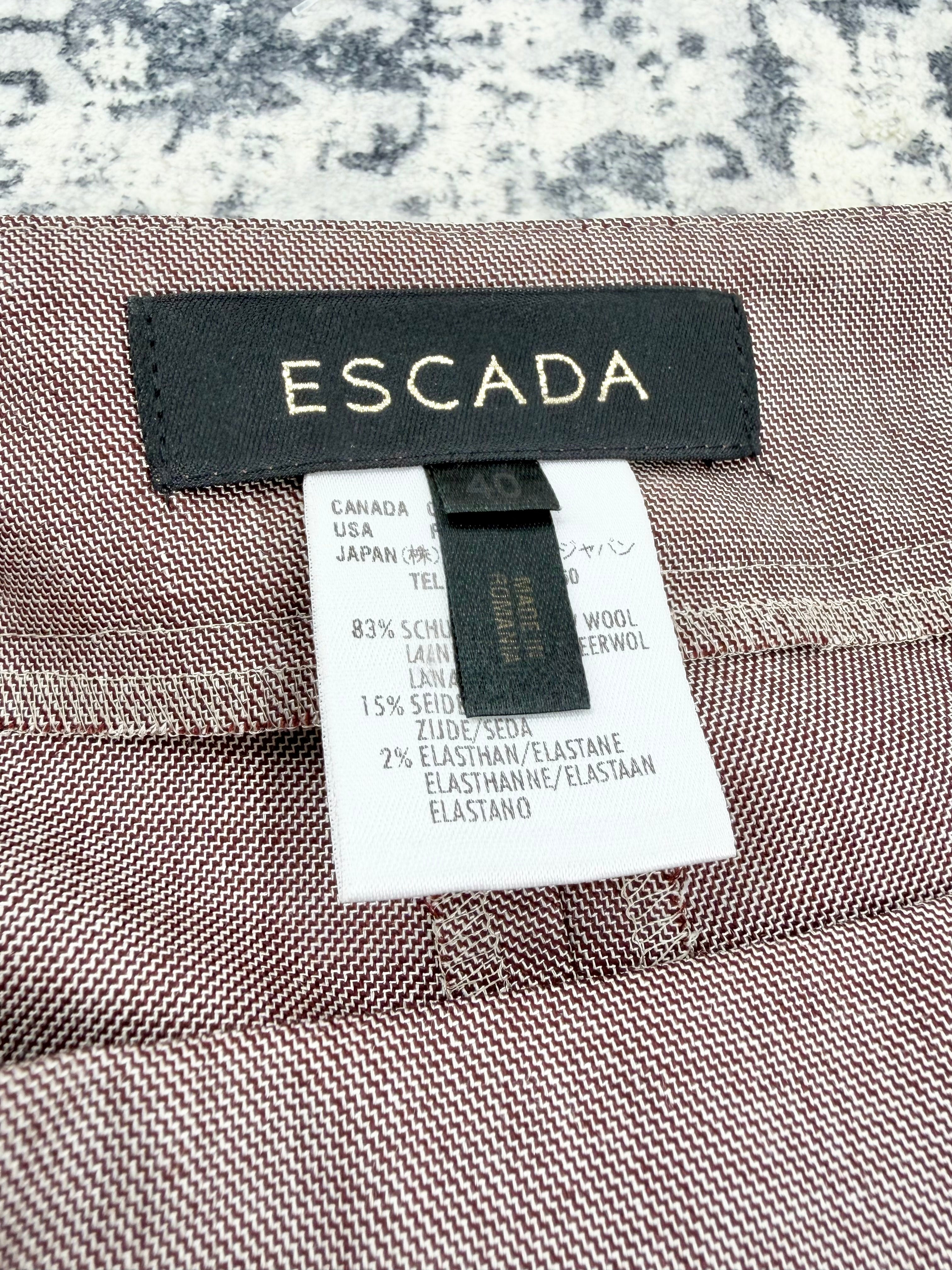 Escada Fringed Tailored Wool & Silk Two-Piece Suit - AU12/14