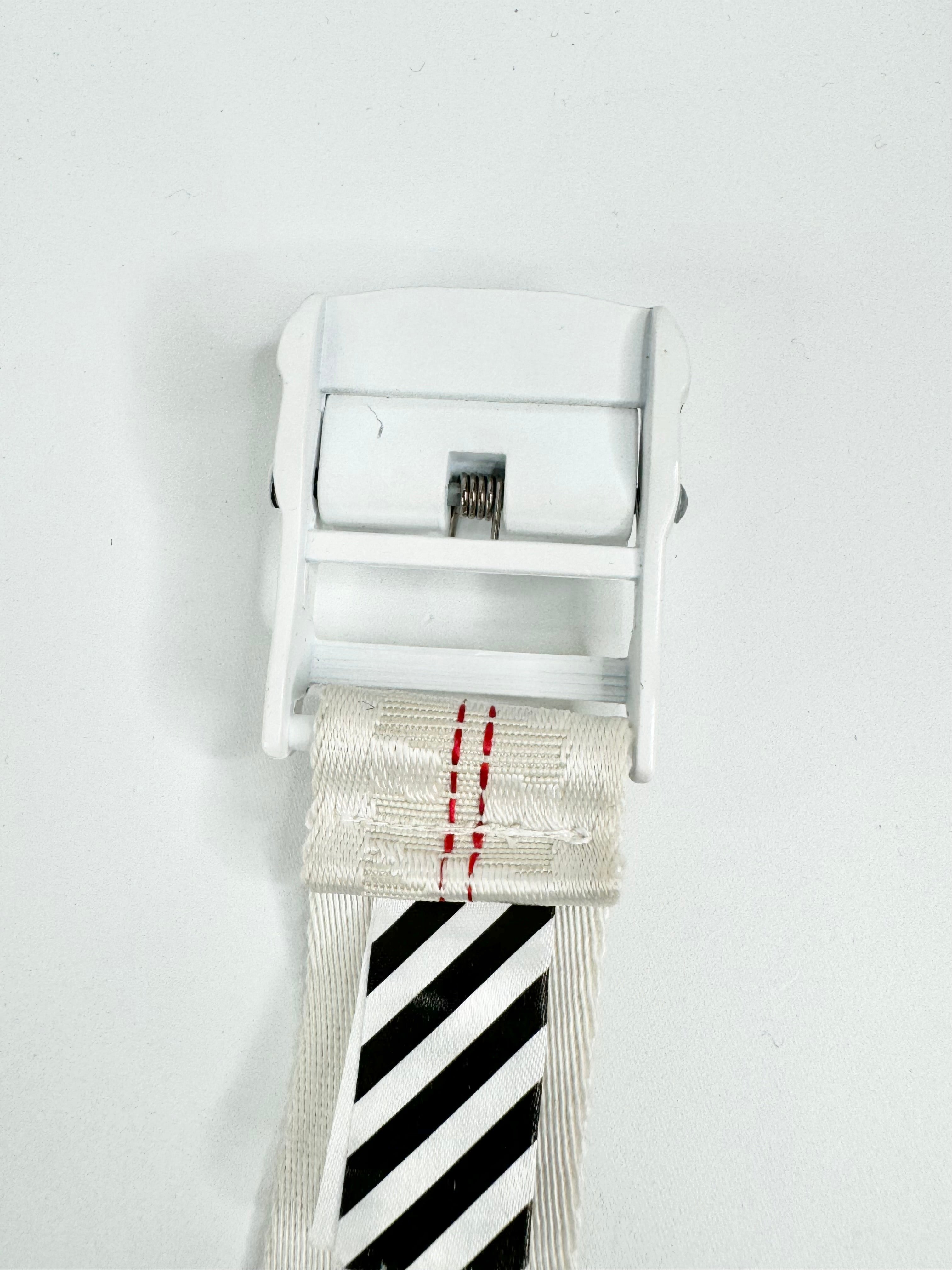 Off-White White & Red Industrial XL Belt