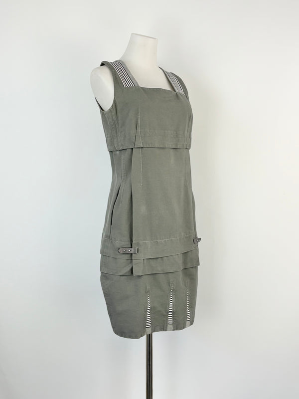 Marithé + François Girbaud Grey Denim Midi Dress - AU6/8