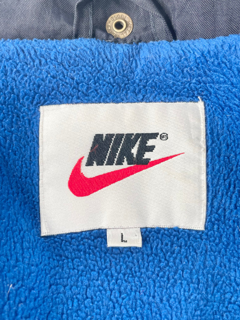 Vintage Nike Black & Blue Stripe Jacket - XL