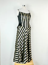 Y2K Ania G Fashion Black & Gold Striped Formal Set - AU12