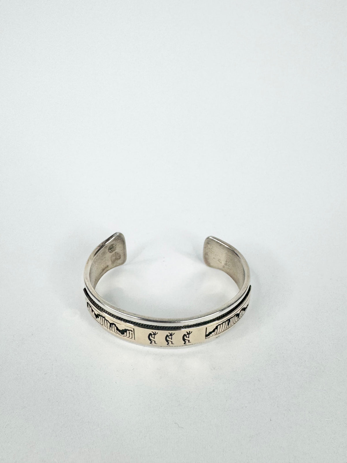 Silver & 14ct Gold Navajo Bangle