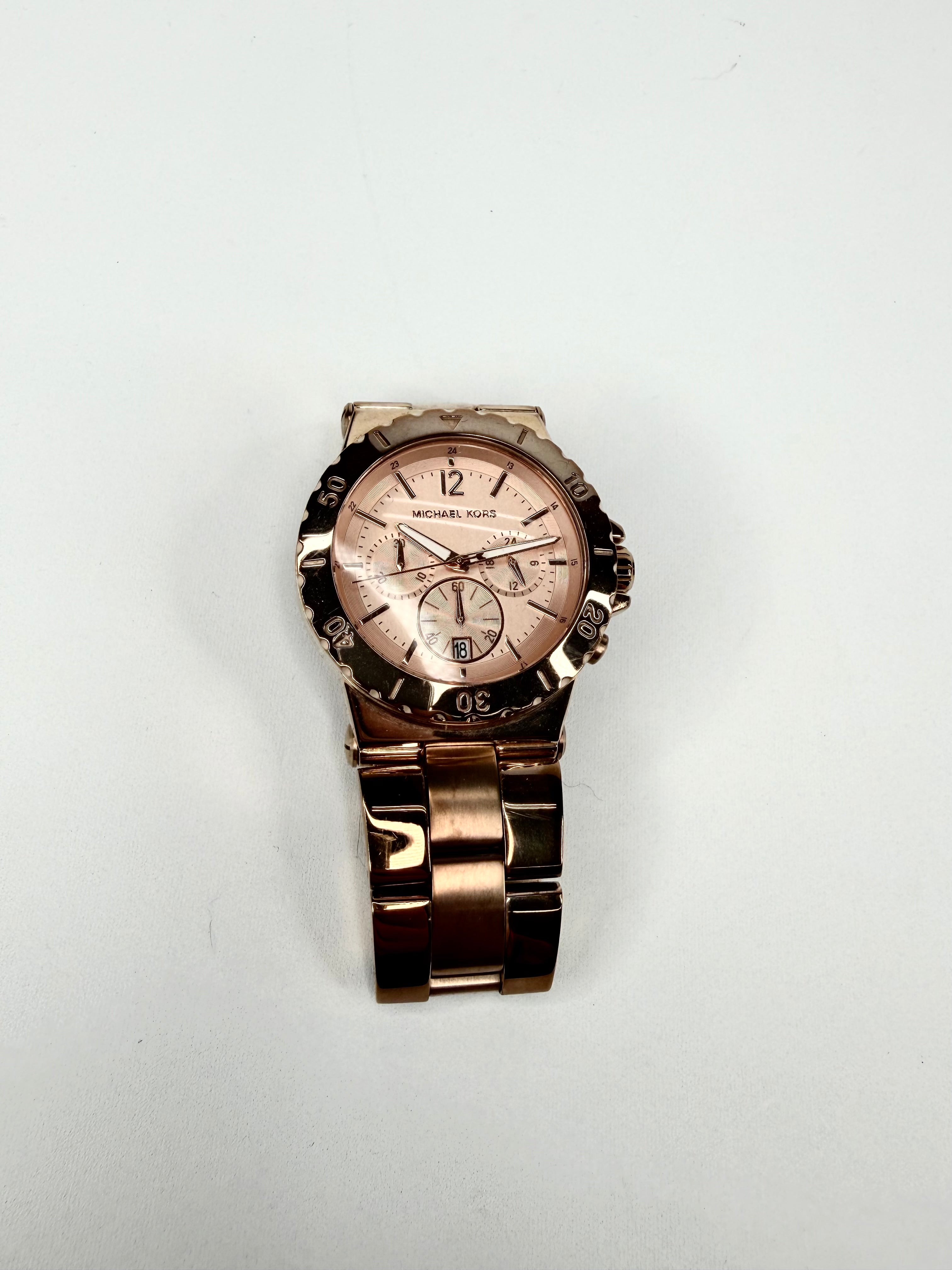 Michael Kors Rose Gold MK314 Chronograph Watch in Case