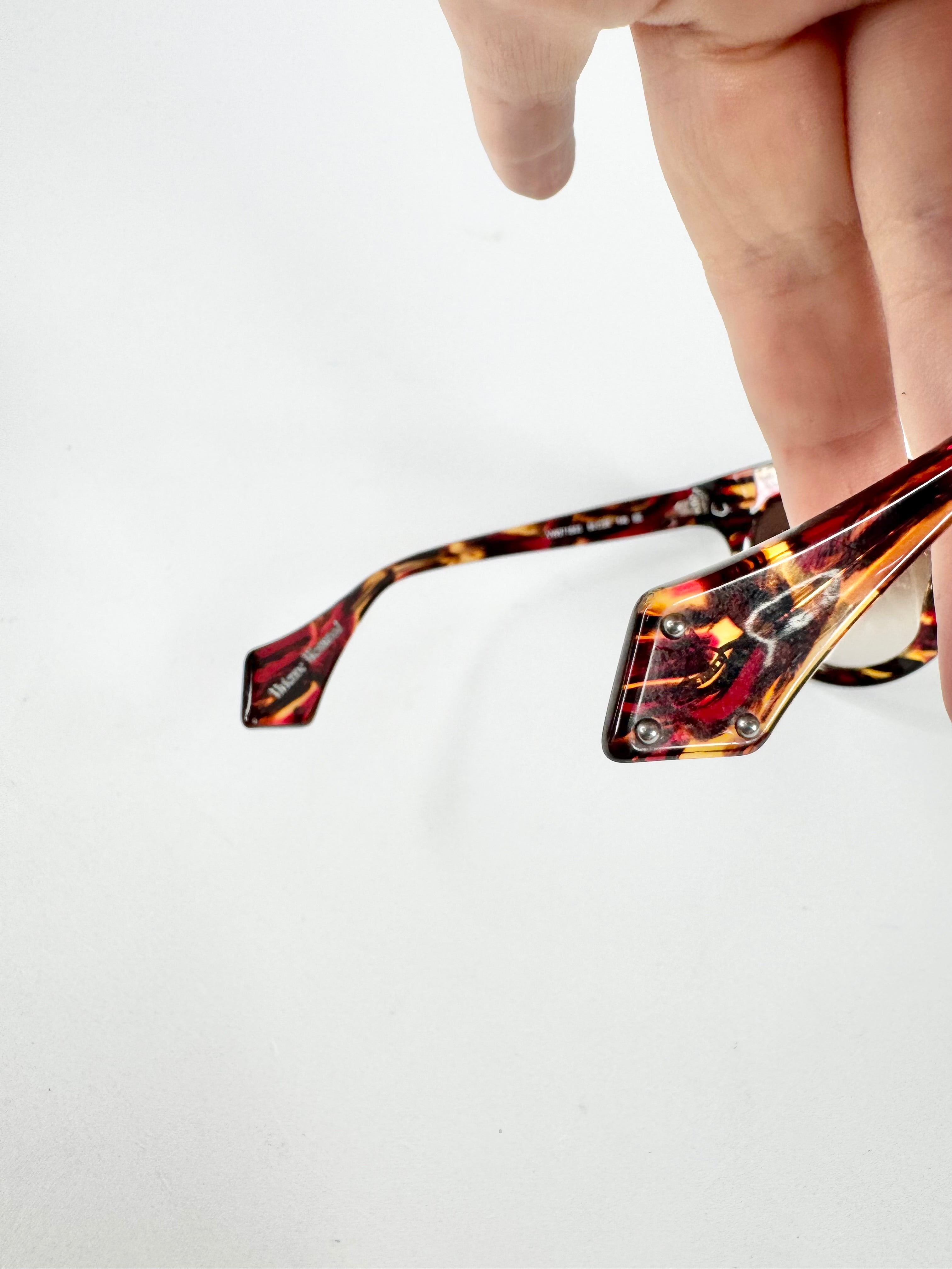 Vivienne Westwood 'Crystal Horn' Tortoiseshell Sunglasses