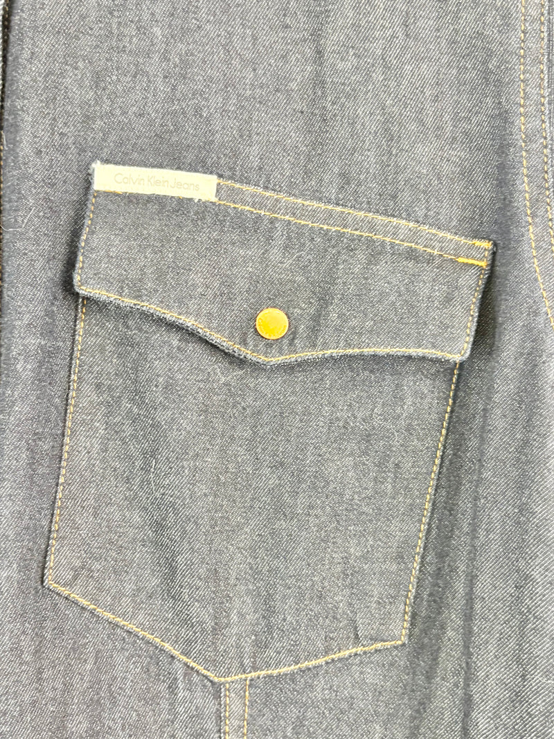 Calvin Klein Jeans Midnight-Blue Denim Coat - XL