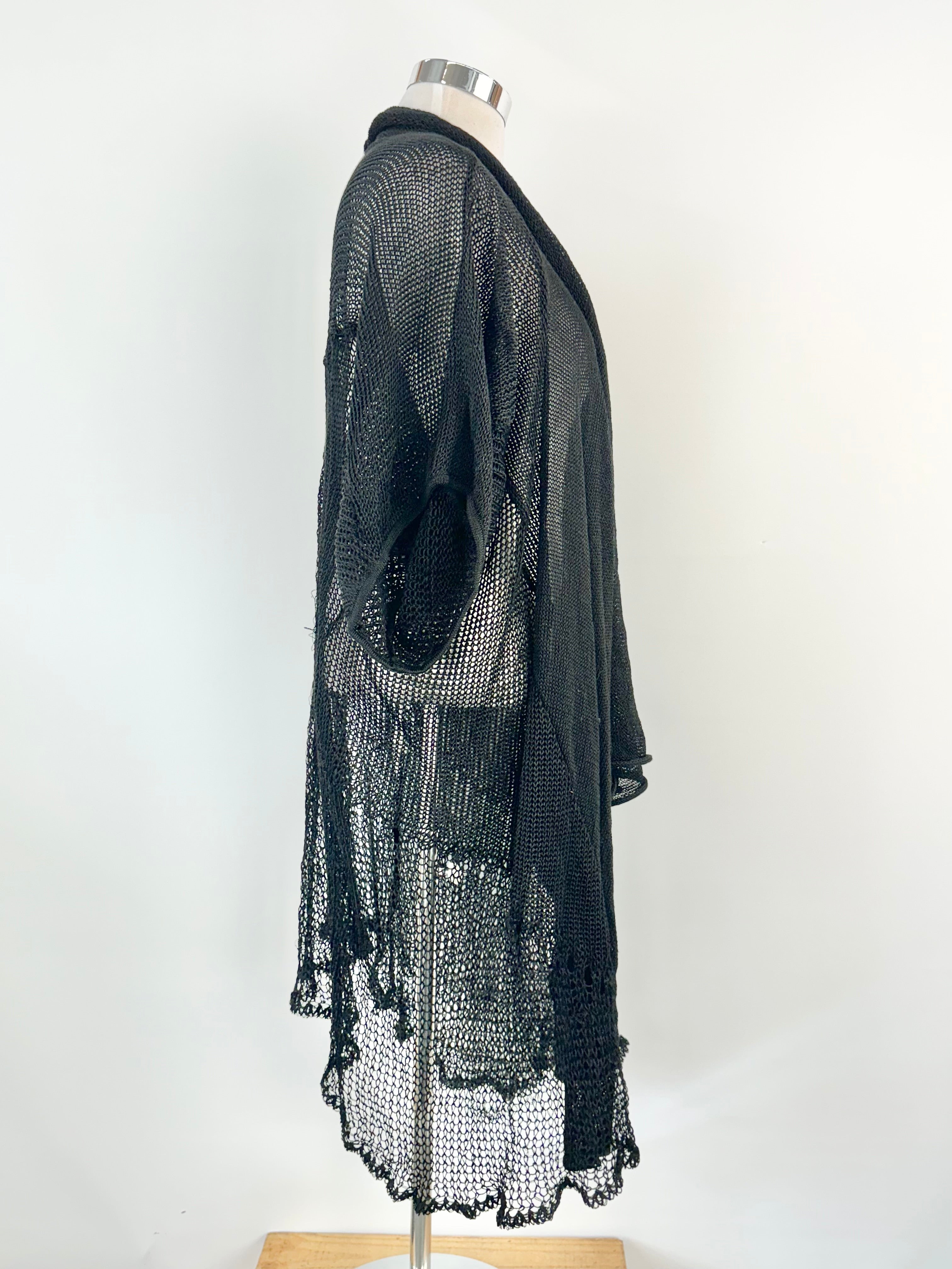 Willow Black Loose Knit Cardigan - AU10/12