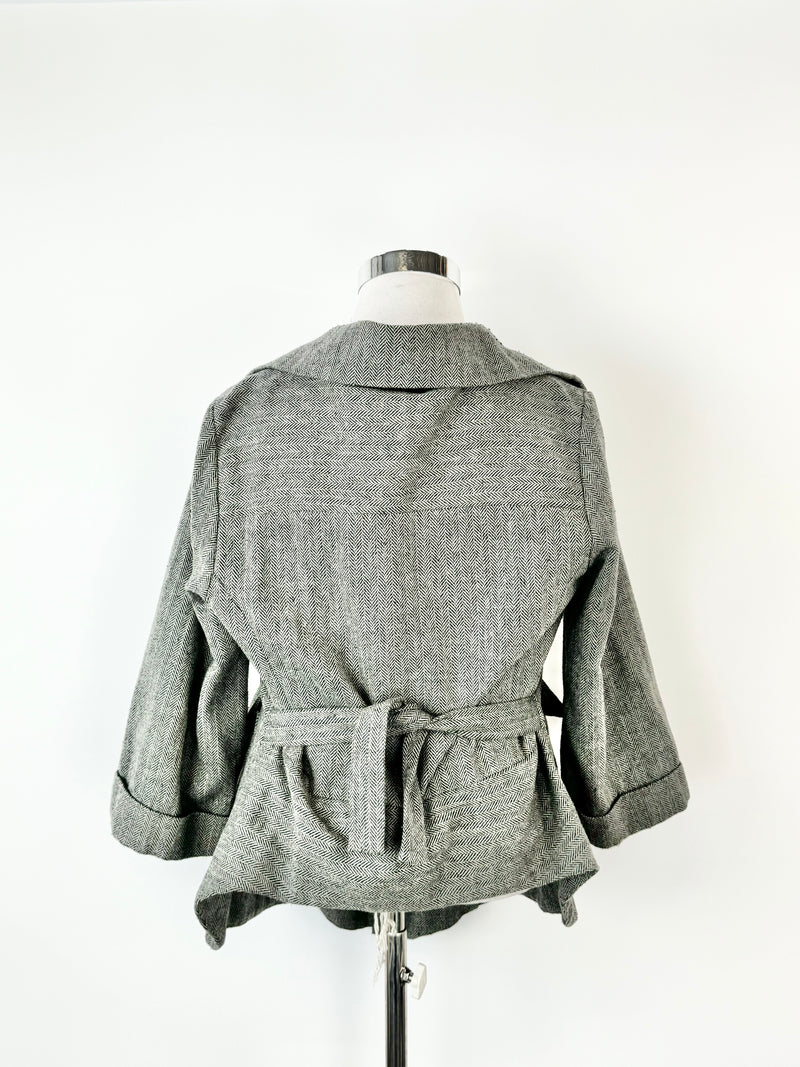 Petrena Grey Herringbone Jacket - AU14