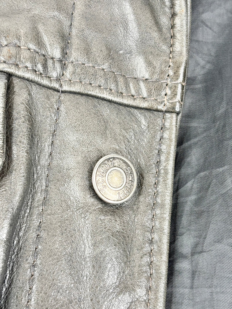 Schott NYC Dark Brown Leather Jacket - M