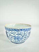 Antique 'Double Happiness' Small Blue & White Porcelain Lidded Dish