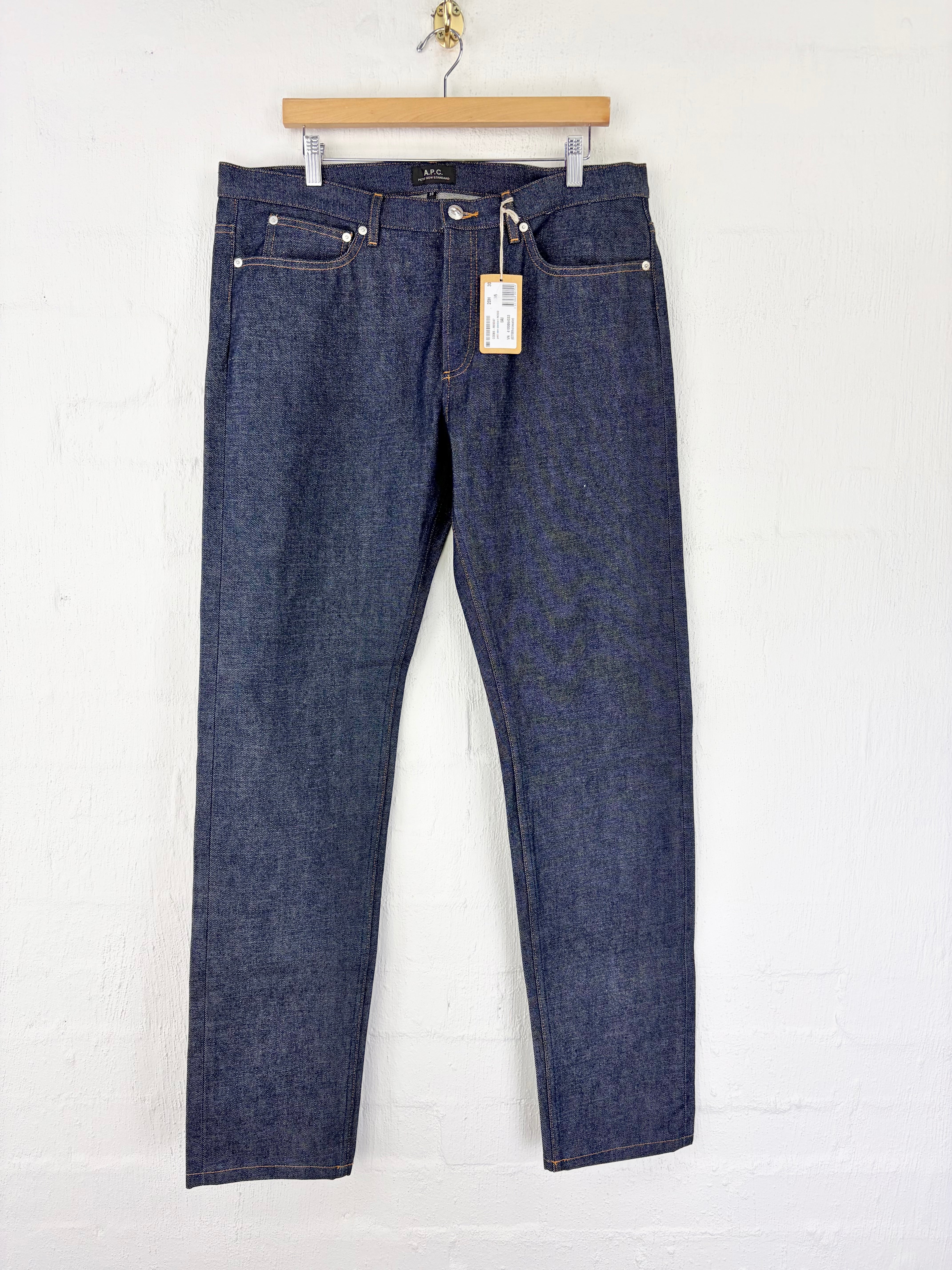 A.P.C 'Petit New Standard' Indigo Salvage Denim Jeans NWT - XL