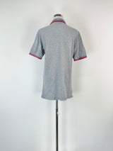 Fred Perry Slim Fit Twin Tipped Grey Polo - M