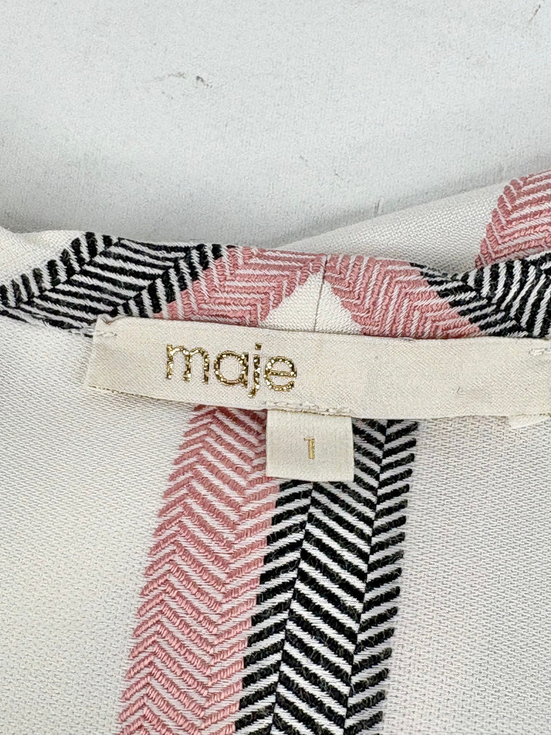 Maje White Striped Tunic - AU8