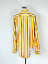 Kenzo Homme Yellow & Orange Striped Slim Fit Shirt - 41