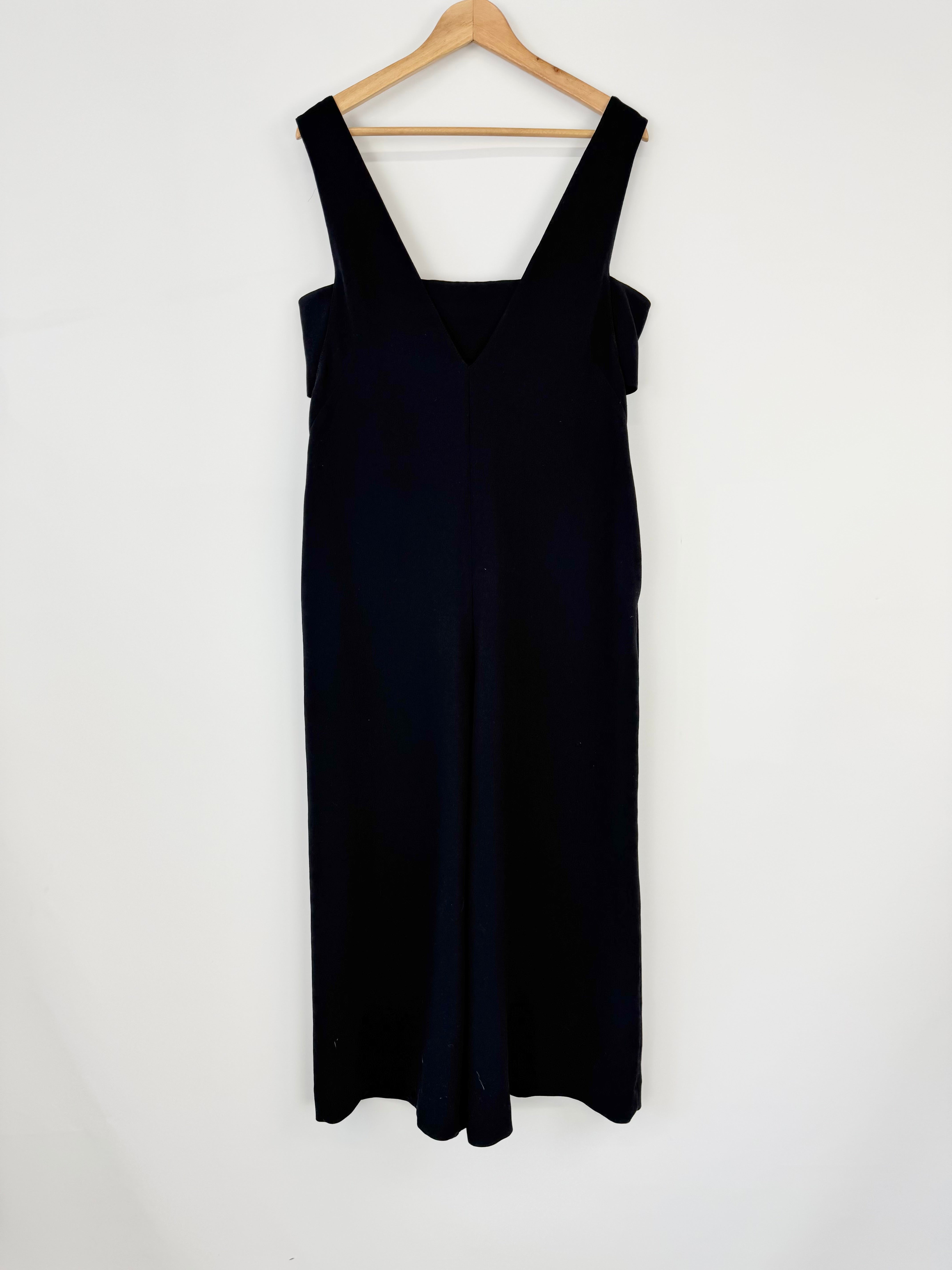 Veronika Maine Black Wide Leg Sleeveless Jumpsuit - AU10