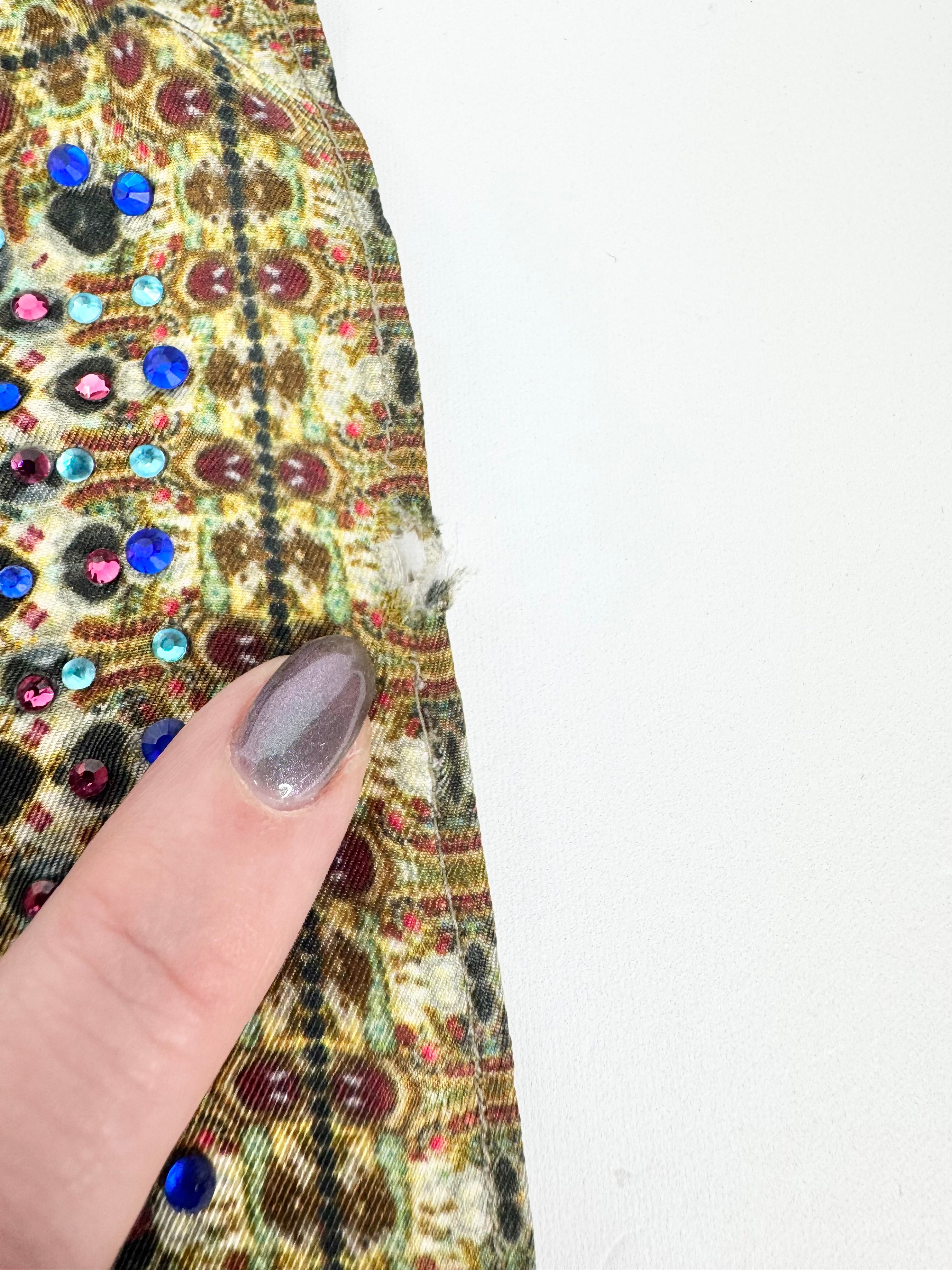 Camilla Square Silk Crystal Studded Scarf